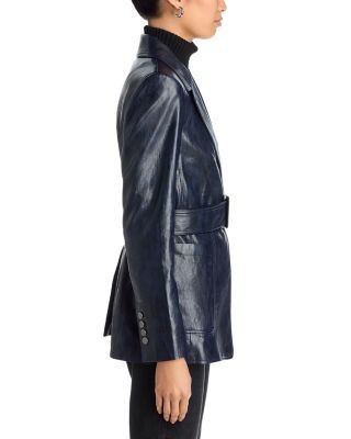 Kobi Halperin Colleen Faux Leather Belted Blazer