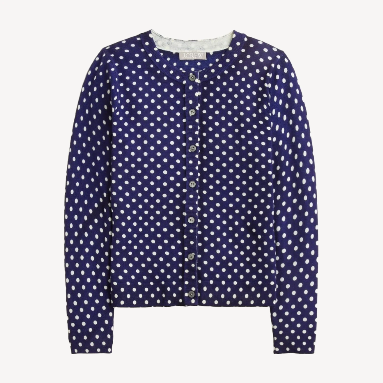 Carolyn cardigan in polka-dot merino wool