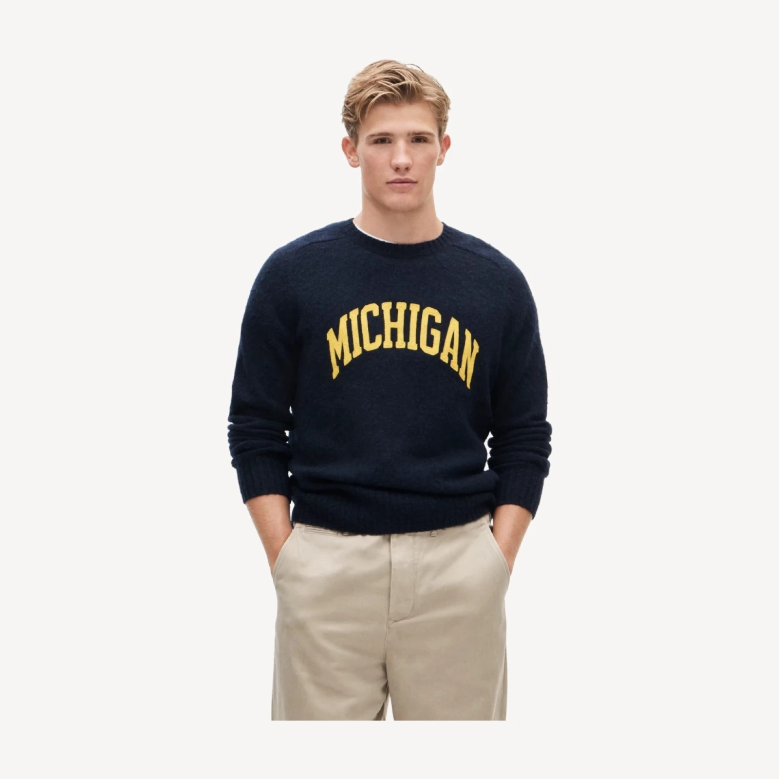'47 x J.Crew brushed wool Michigan sweater