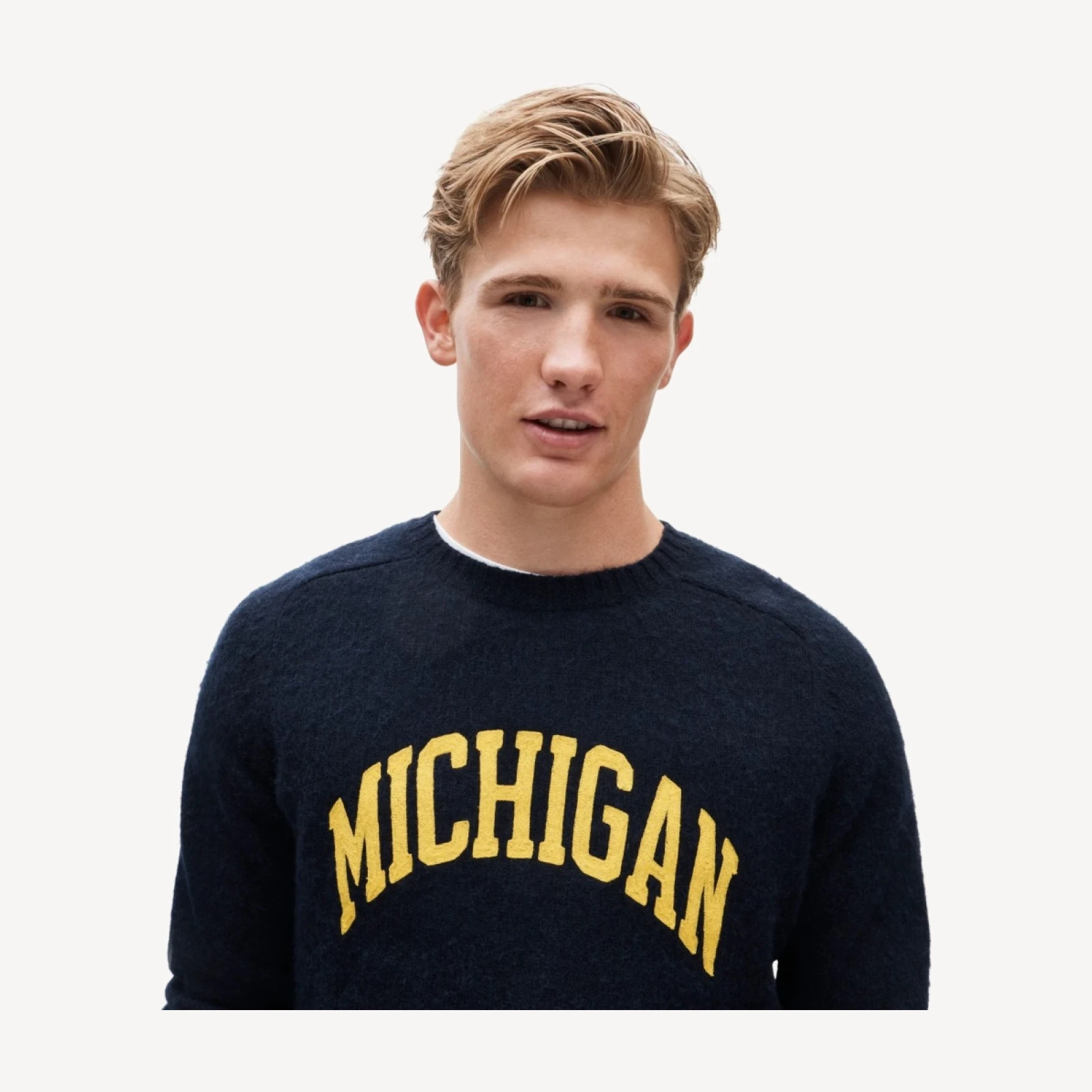 '47 x J.Crew brushed wool Michigan sweater