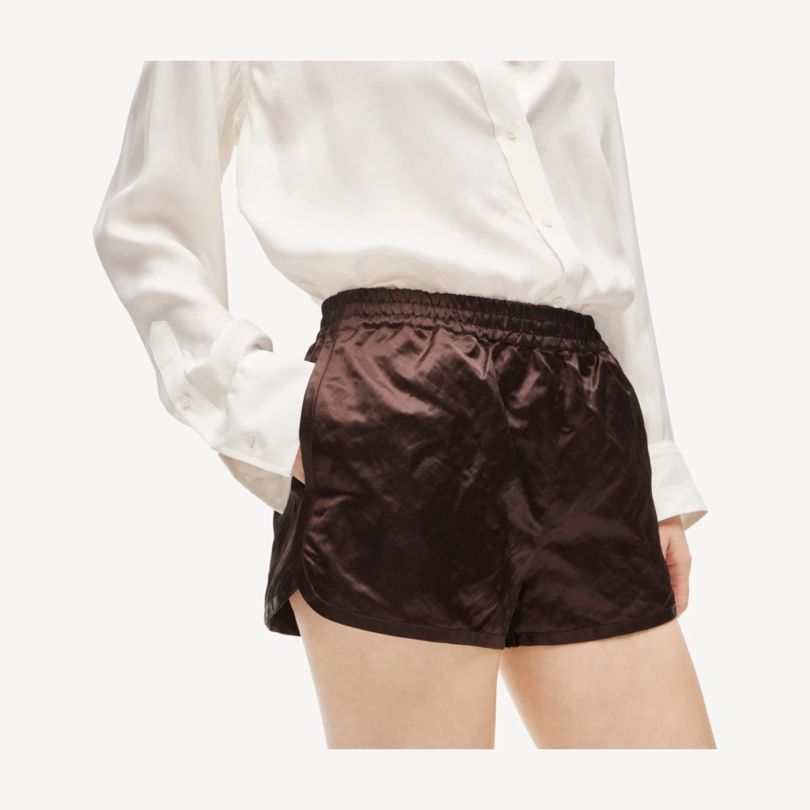 Boxer short in memory satin