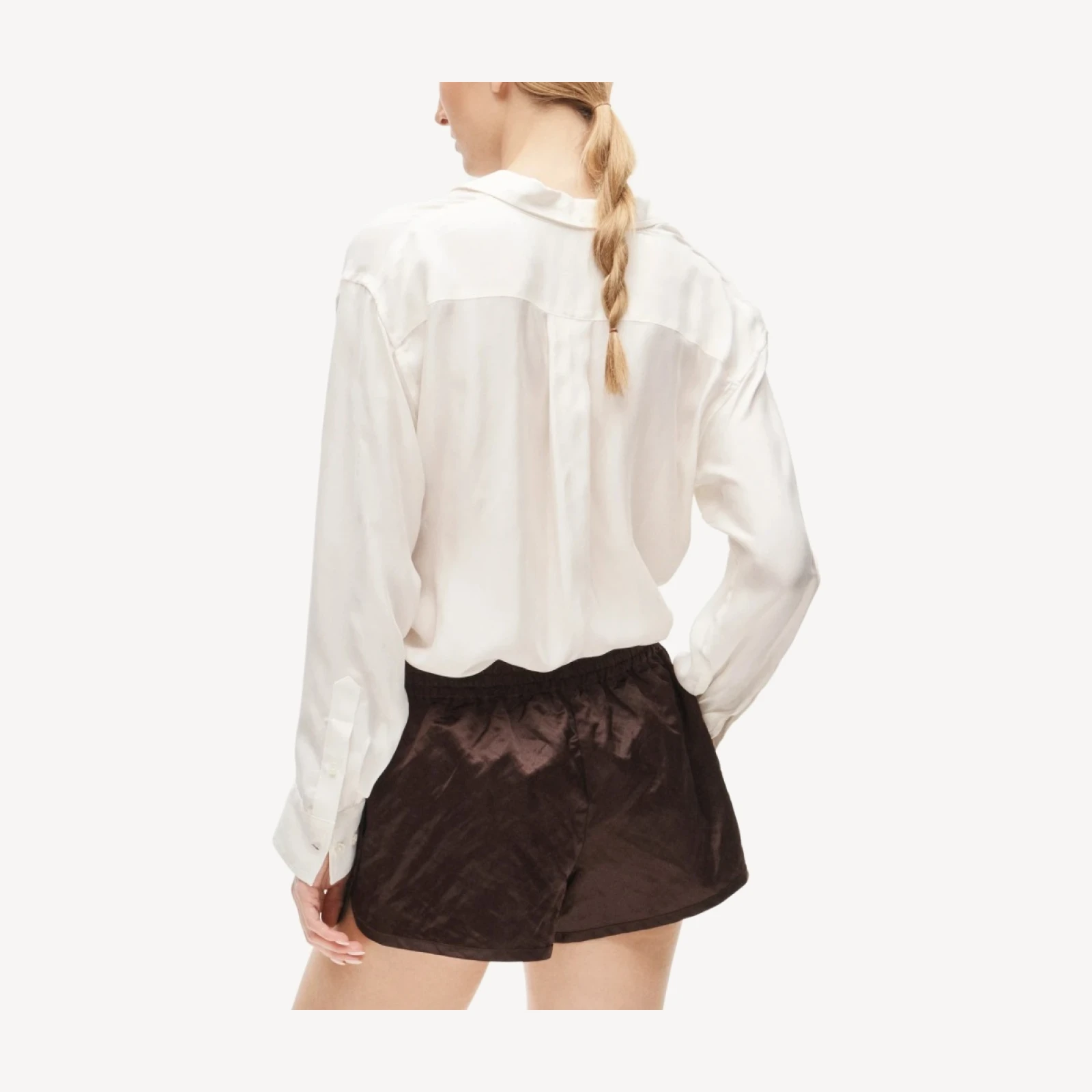 Boxer short in memory satin