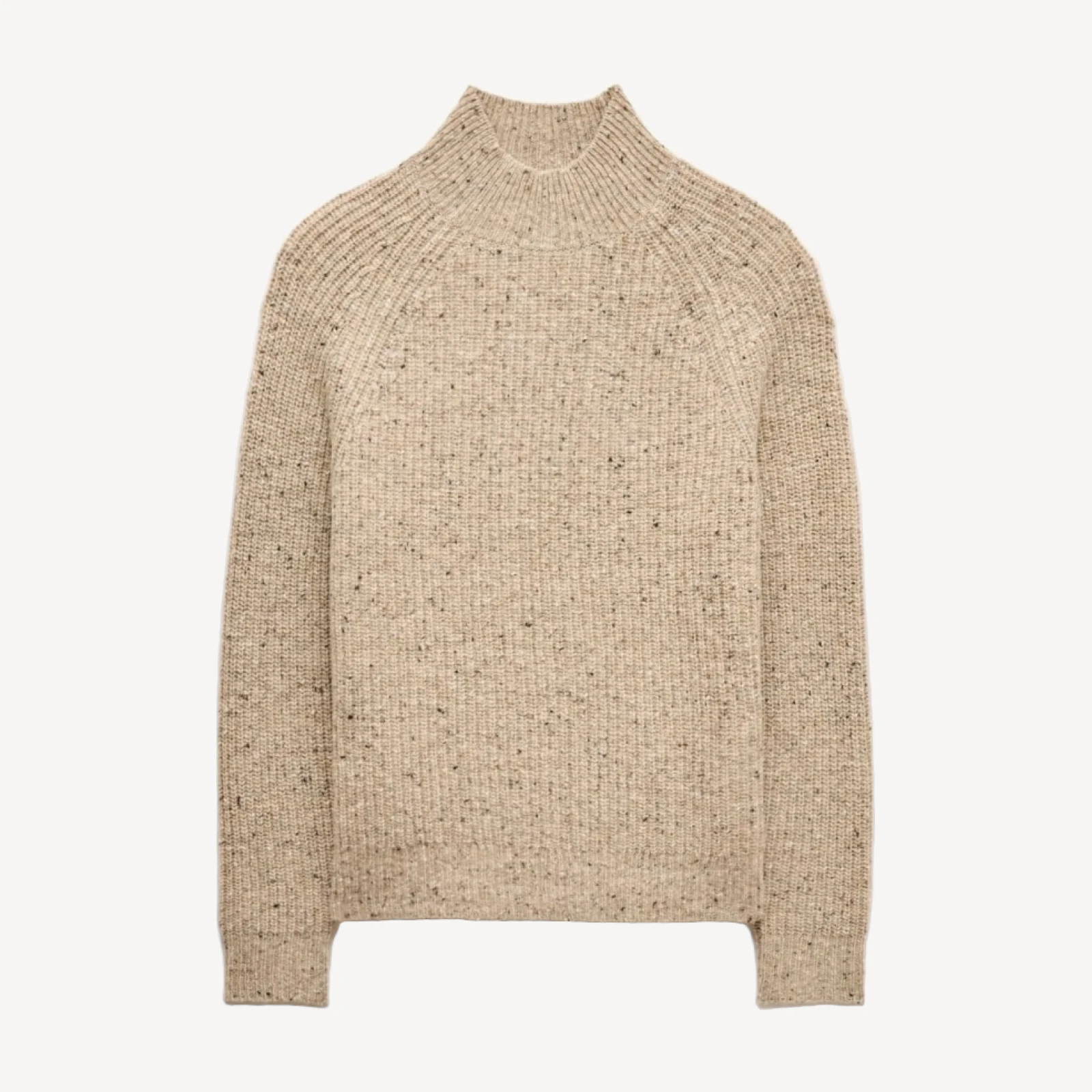 Mockneck sweater in wool