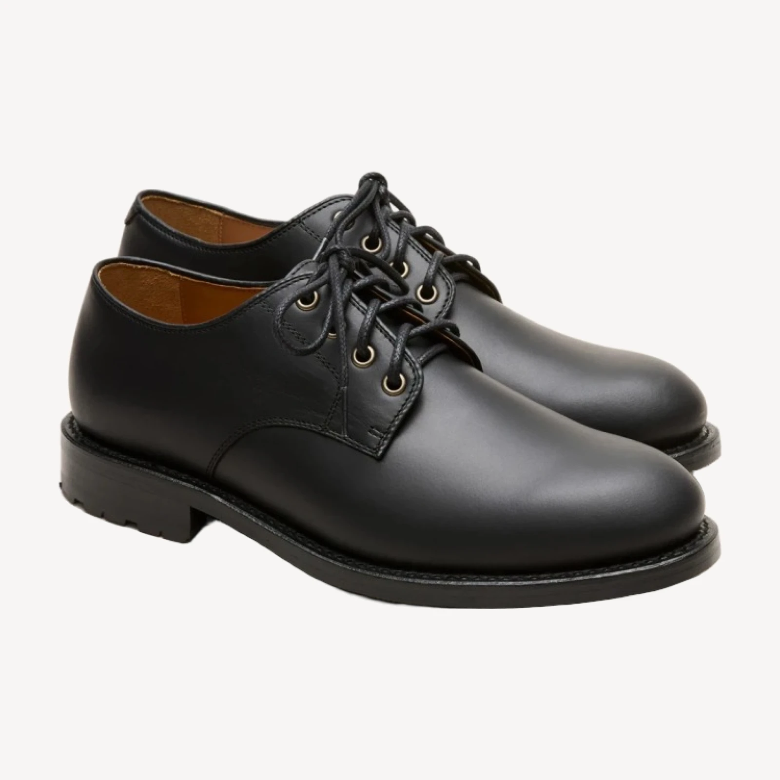 Ludlow leather derbys with mini-lug soles