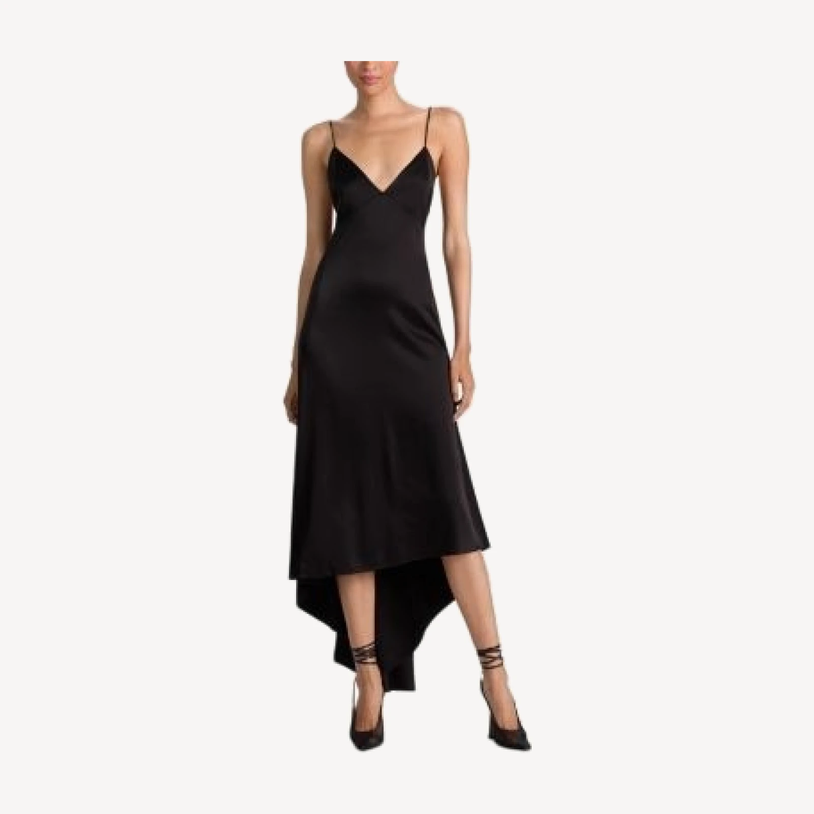 Alice and Olivia Luciana Deep V Asymmetrical Dress