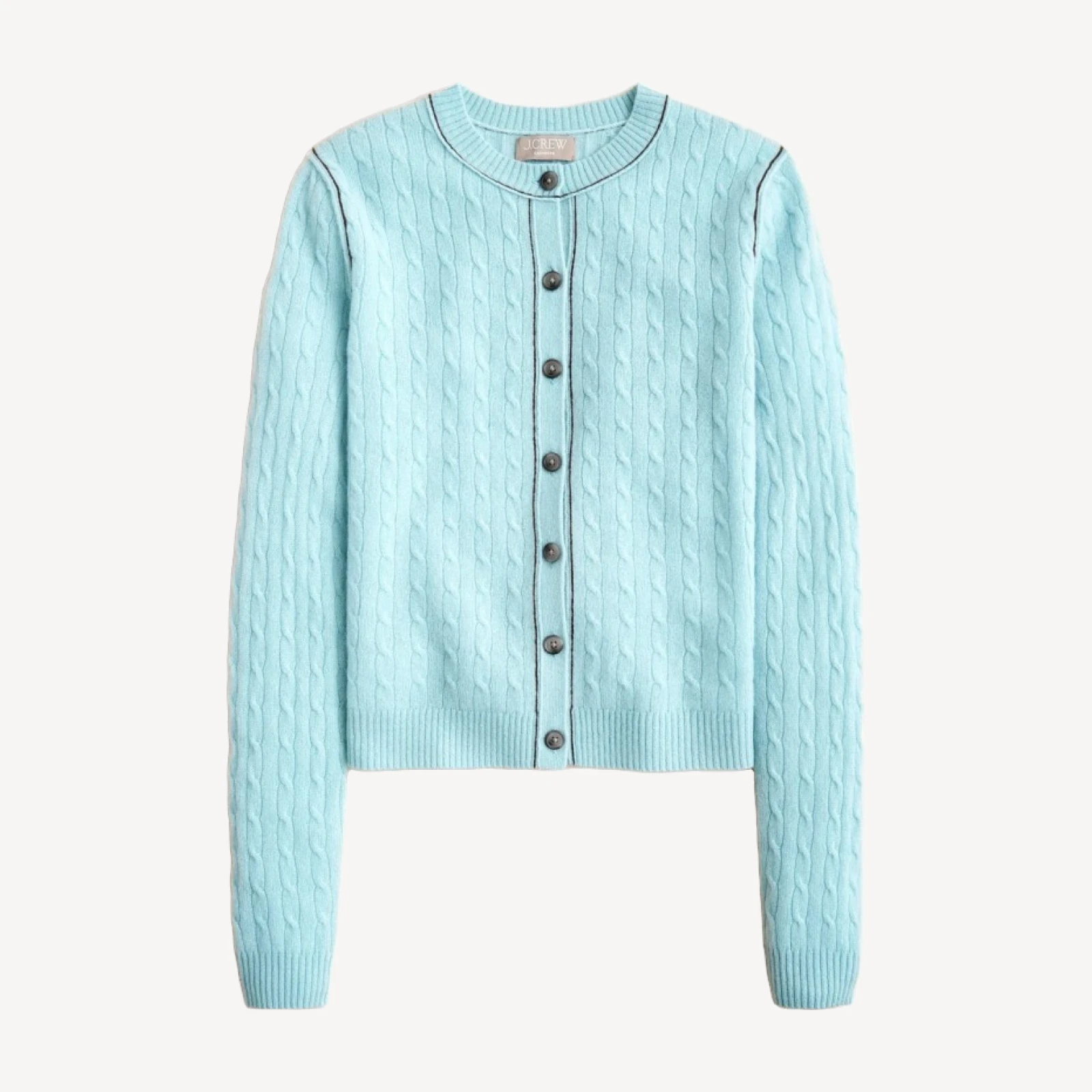 Cashmere contrast-trim cardigan