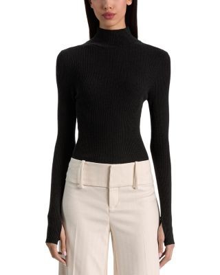 Alice and Olivia Roberta Ribbed Turtleneck Sweater