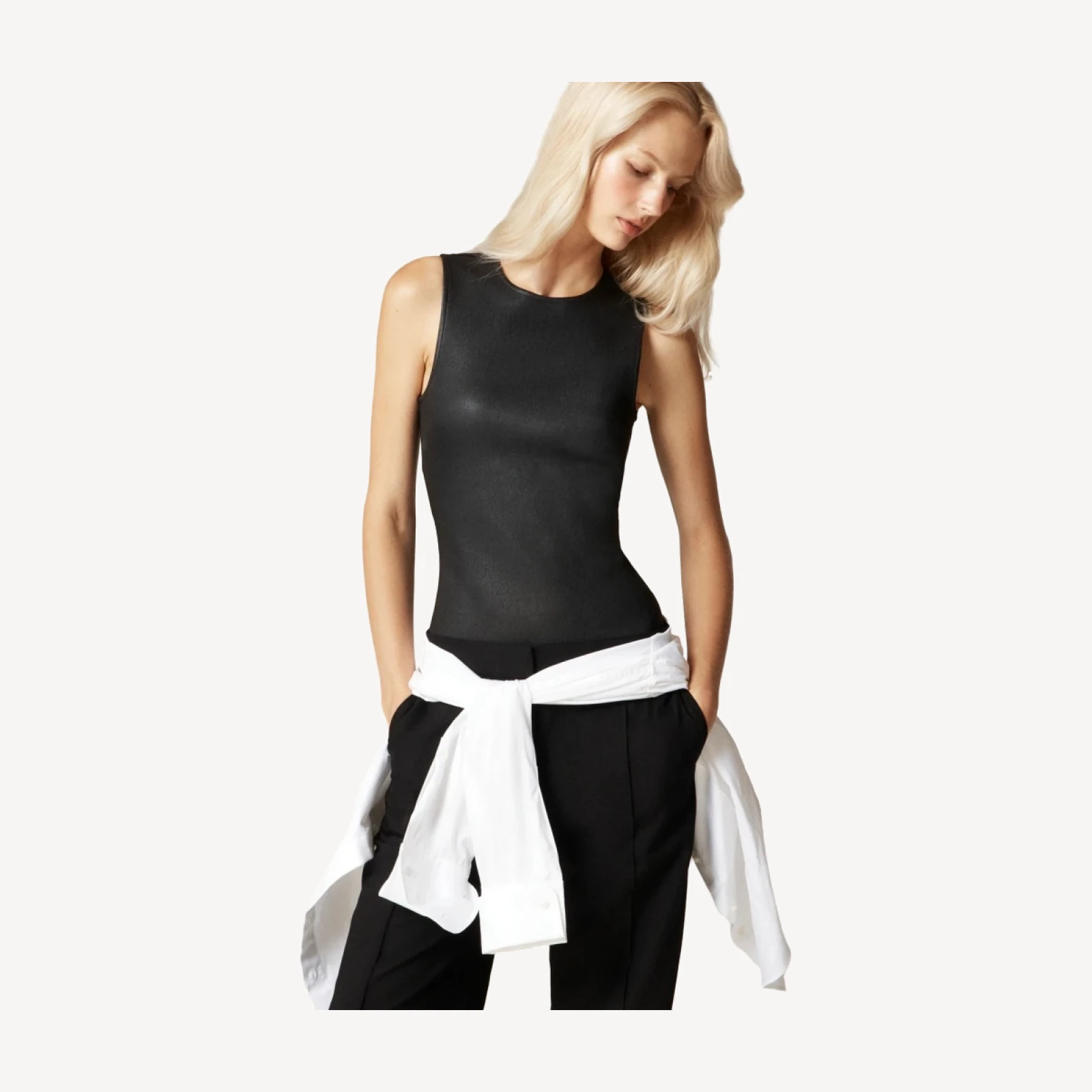 Alex Eagle X J.Crew leather-blend bodysuit
