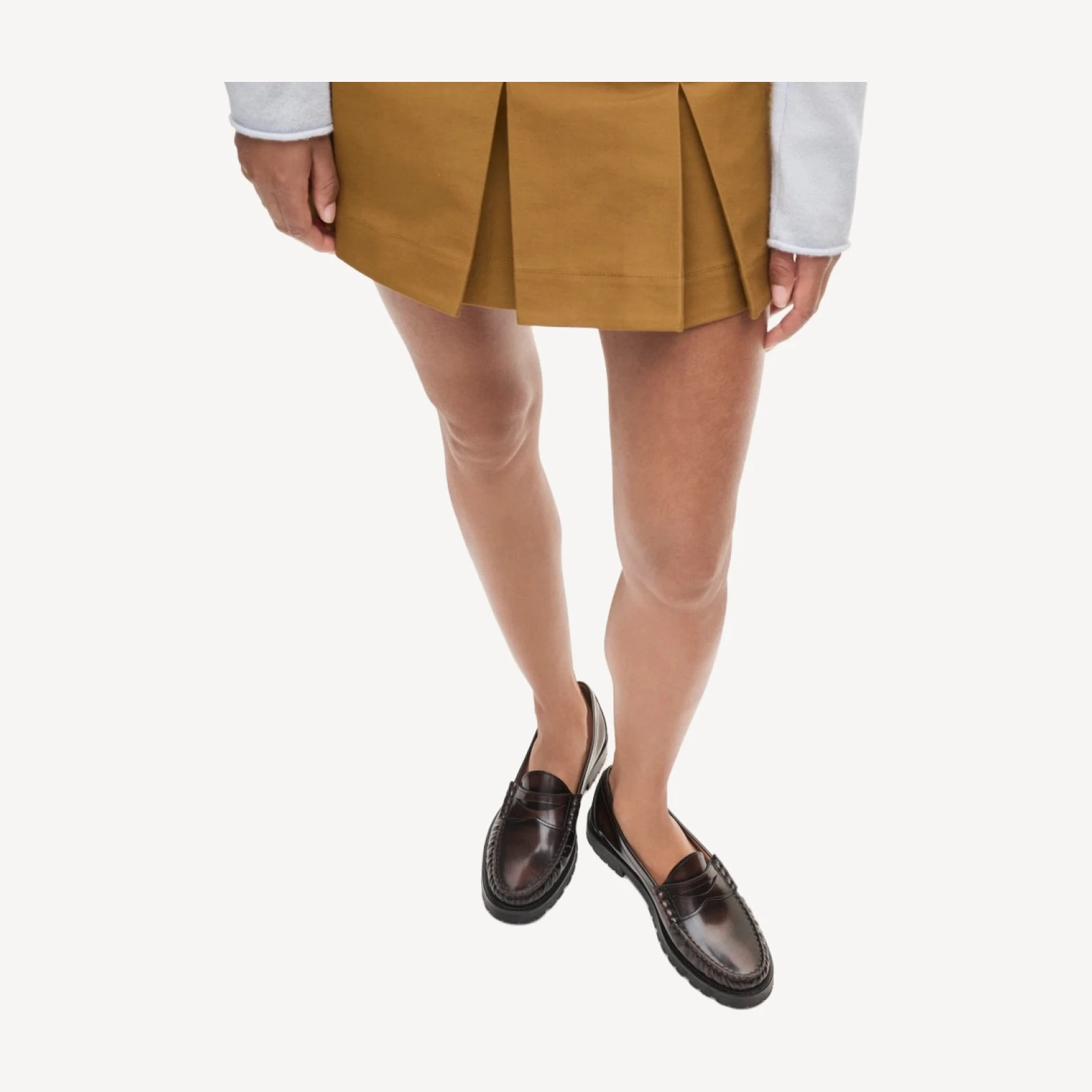 Winona lug-sole penny loafers in burnished leather