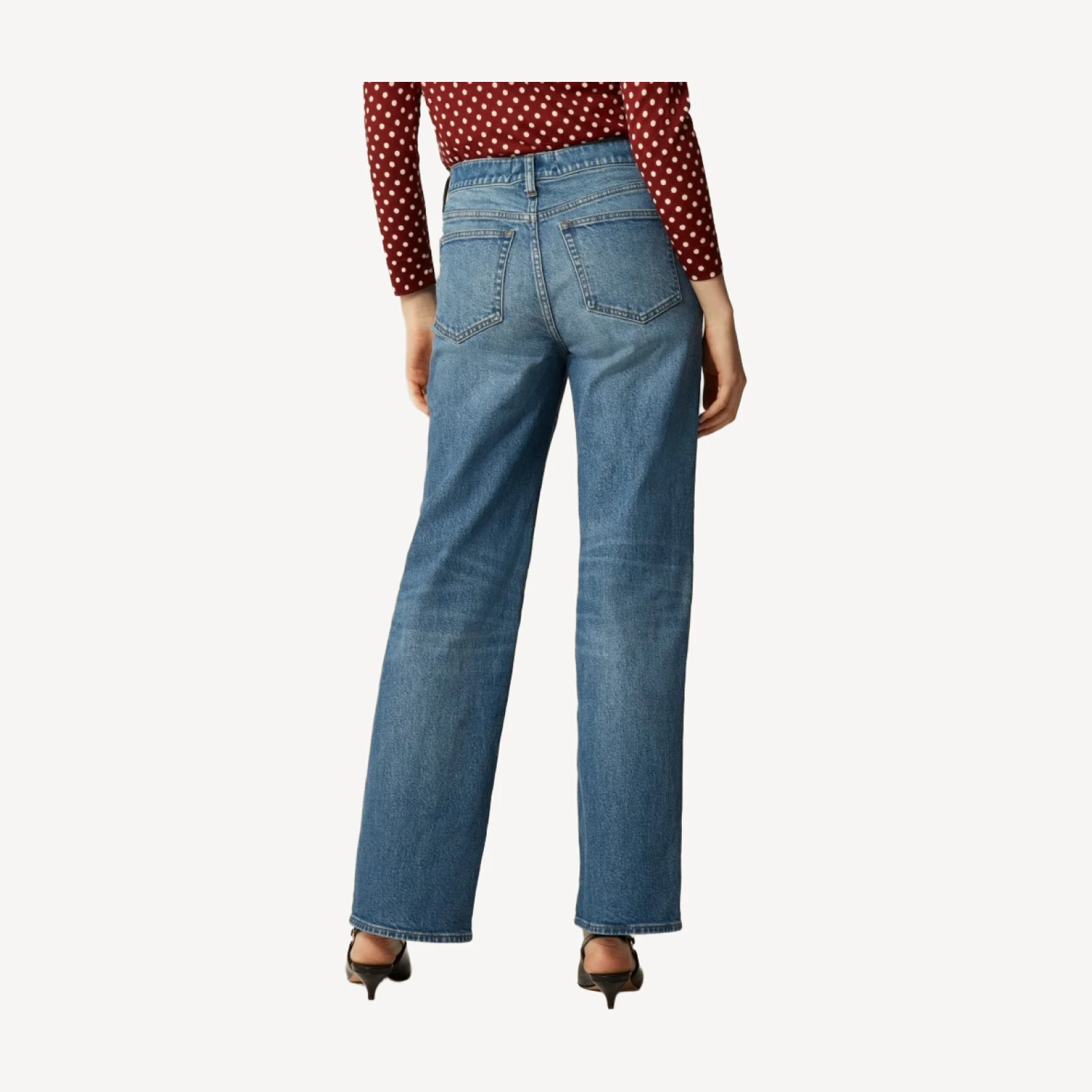 Full-length slim-wide jean