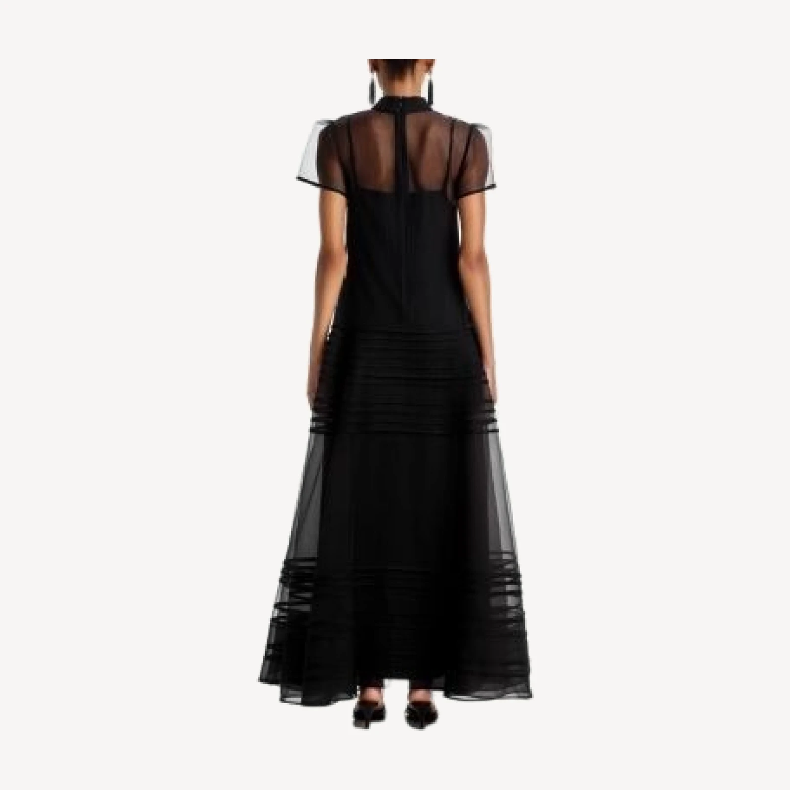 Staud Stratton Sheer Overlay Maxi Dress