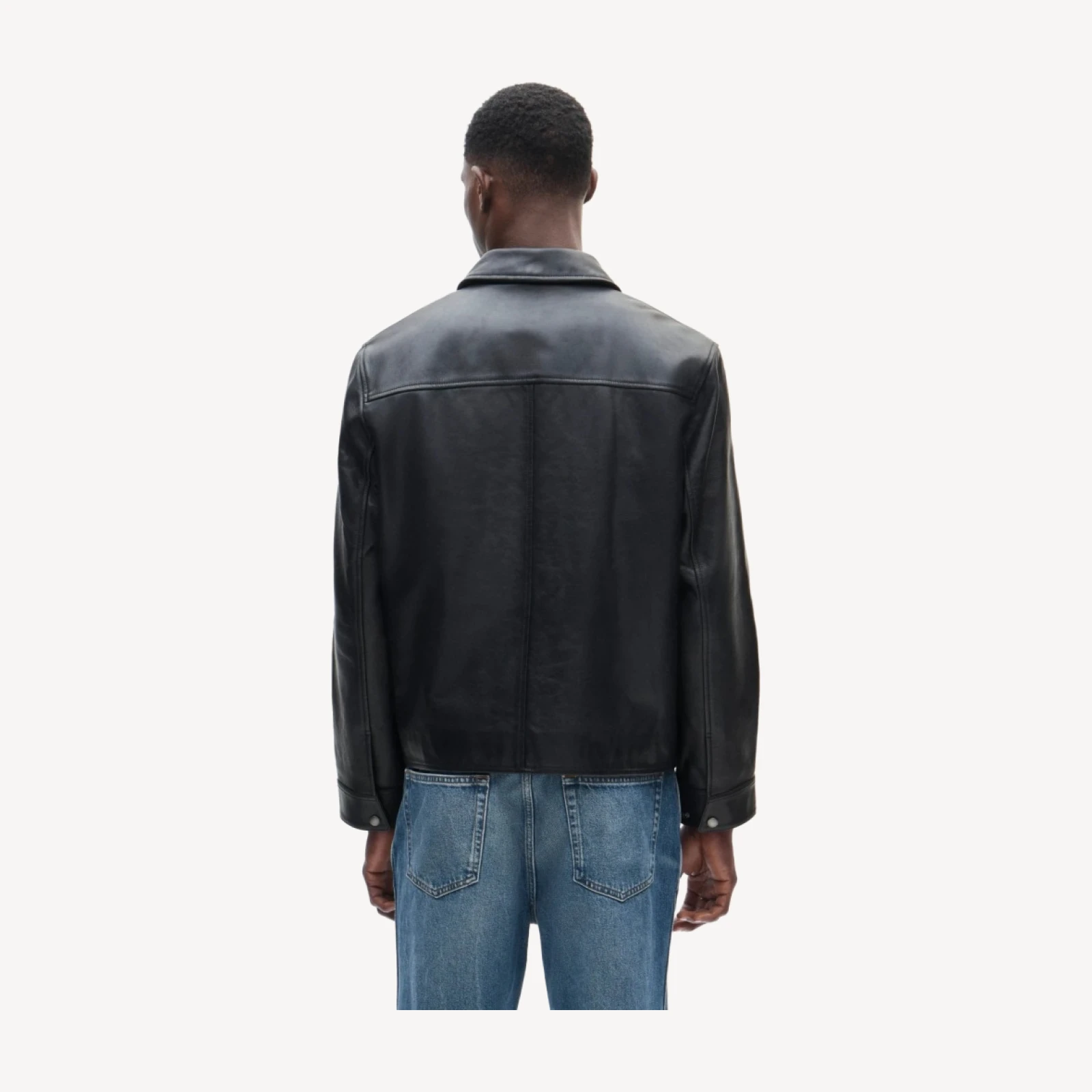 Moto jacket in Italian broken-in leather