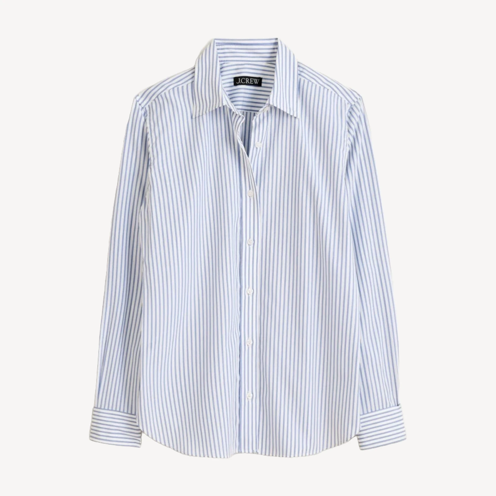 Jules classic-fit button-up shirt in striped cotton poplin