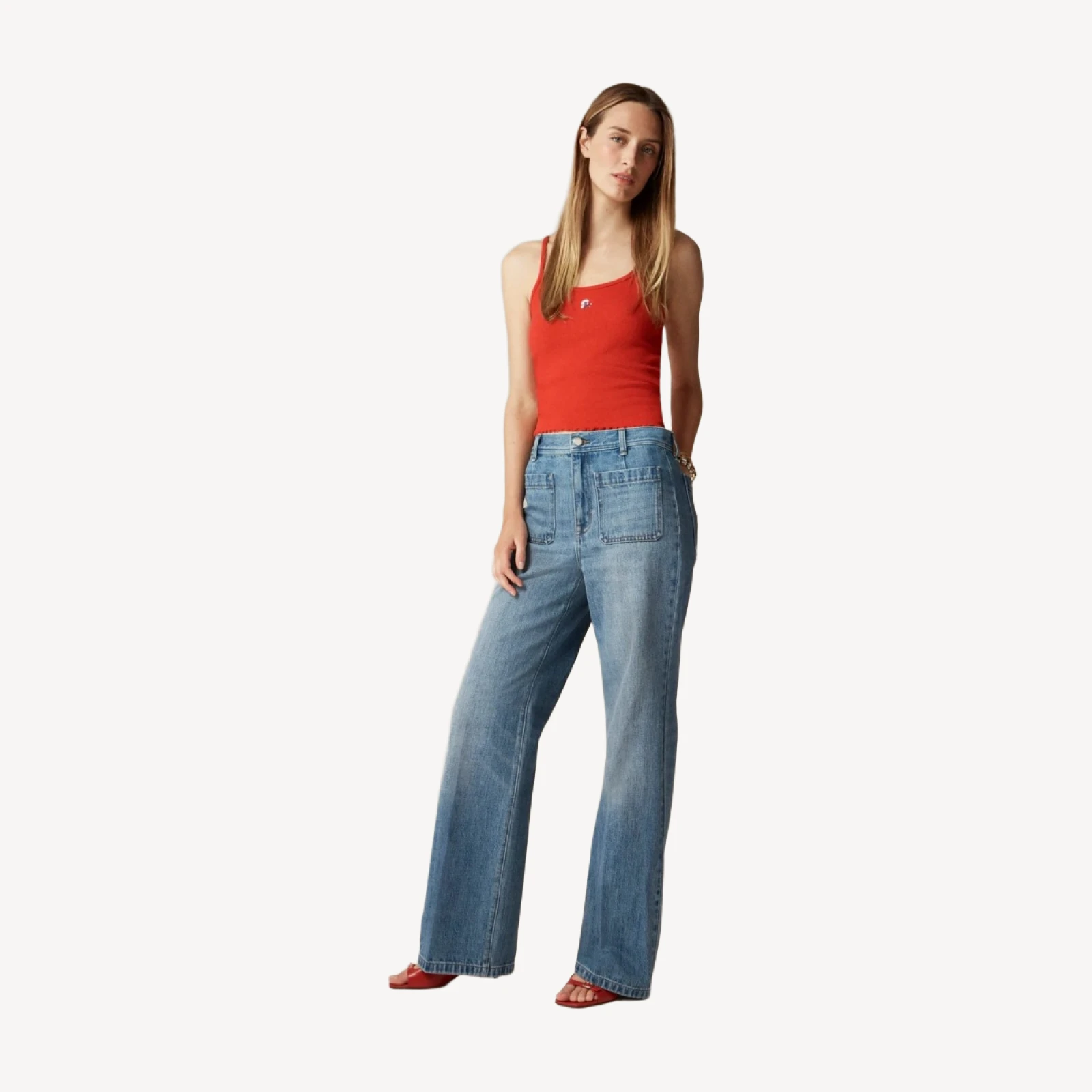 Rouje X J.Crew Marin high-rise flare jean