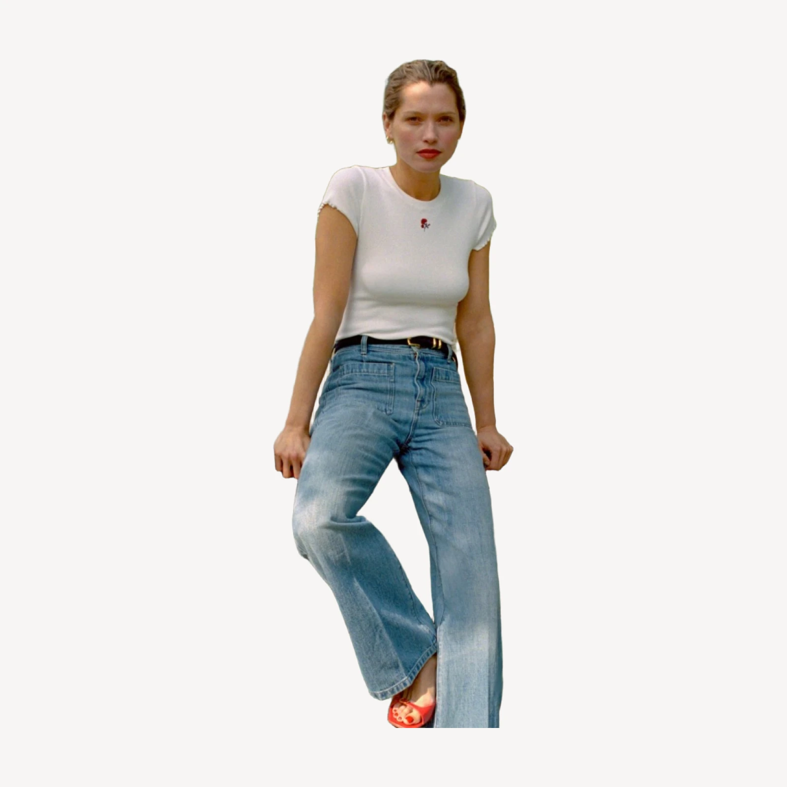 Rouje X J.Crew Marin high-rise flare jean