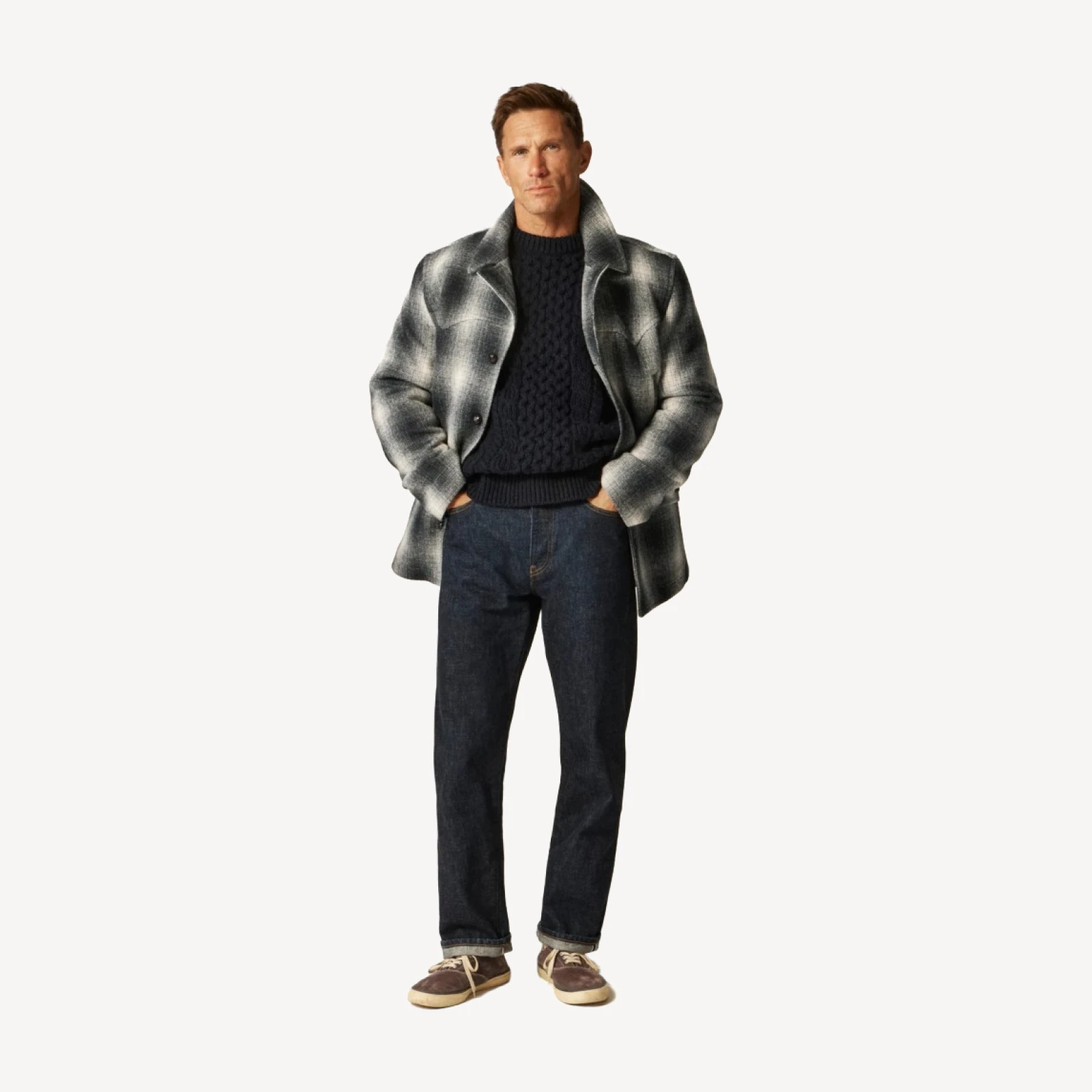 Wallace & Barnes wool-blend western peacoat