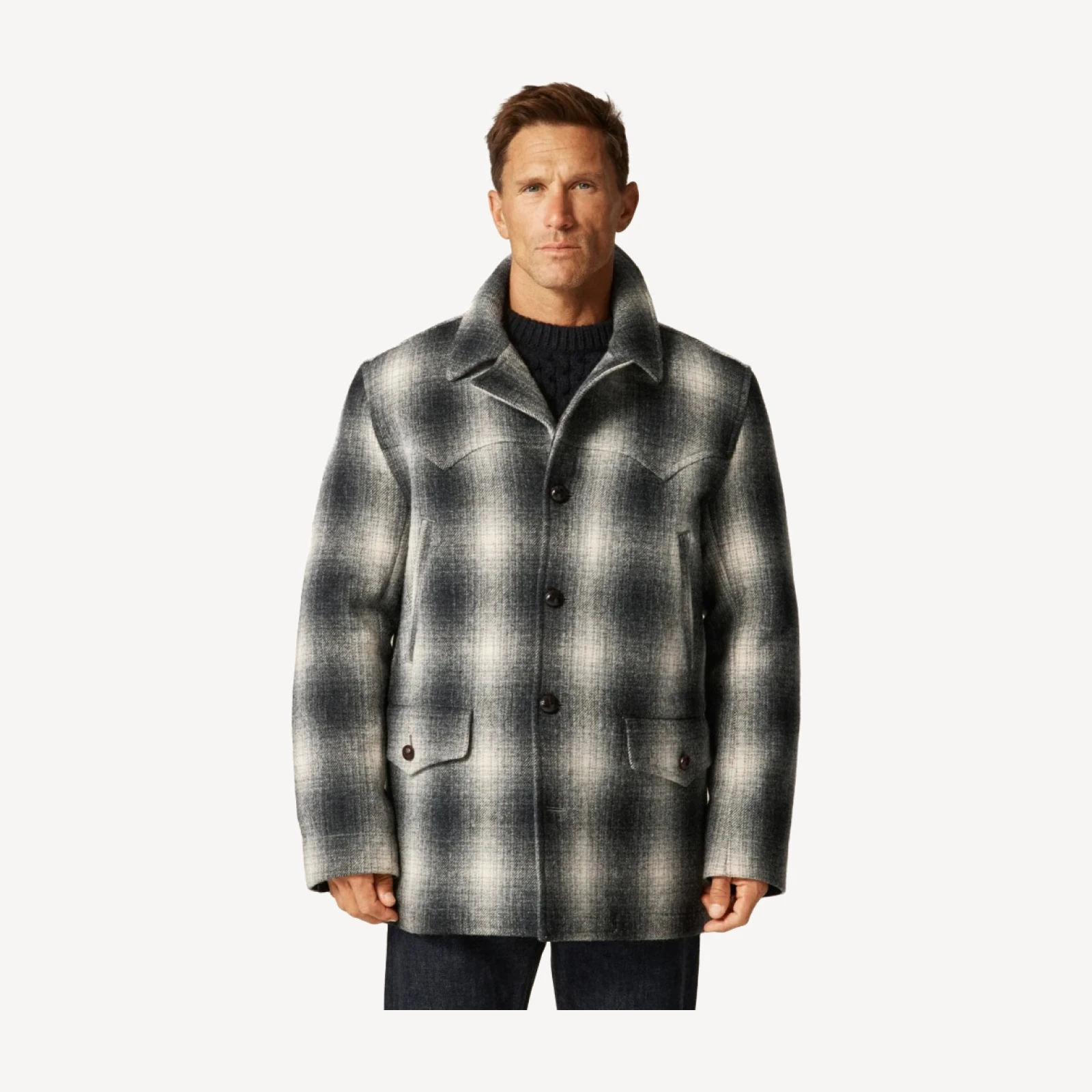 Wallace & Barnes wool-blend western peacoat