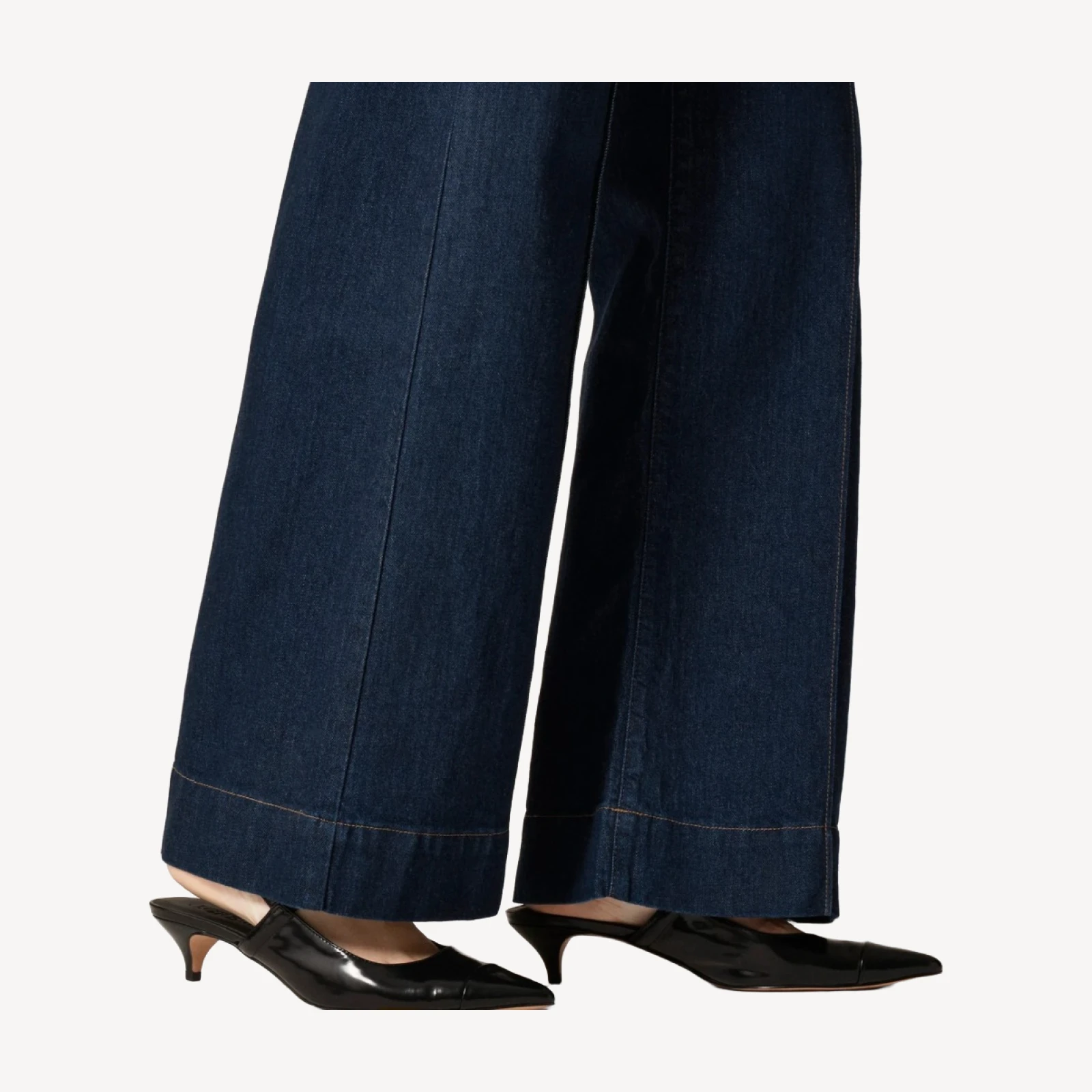 Denim trouser jean with stacked buttons