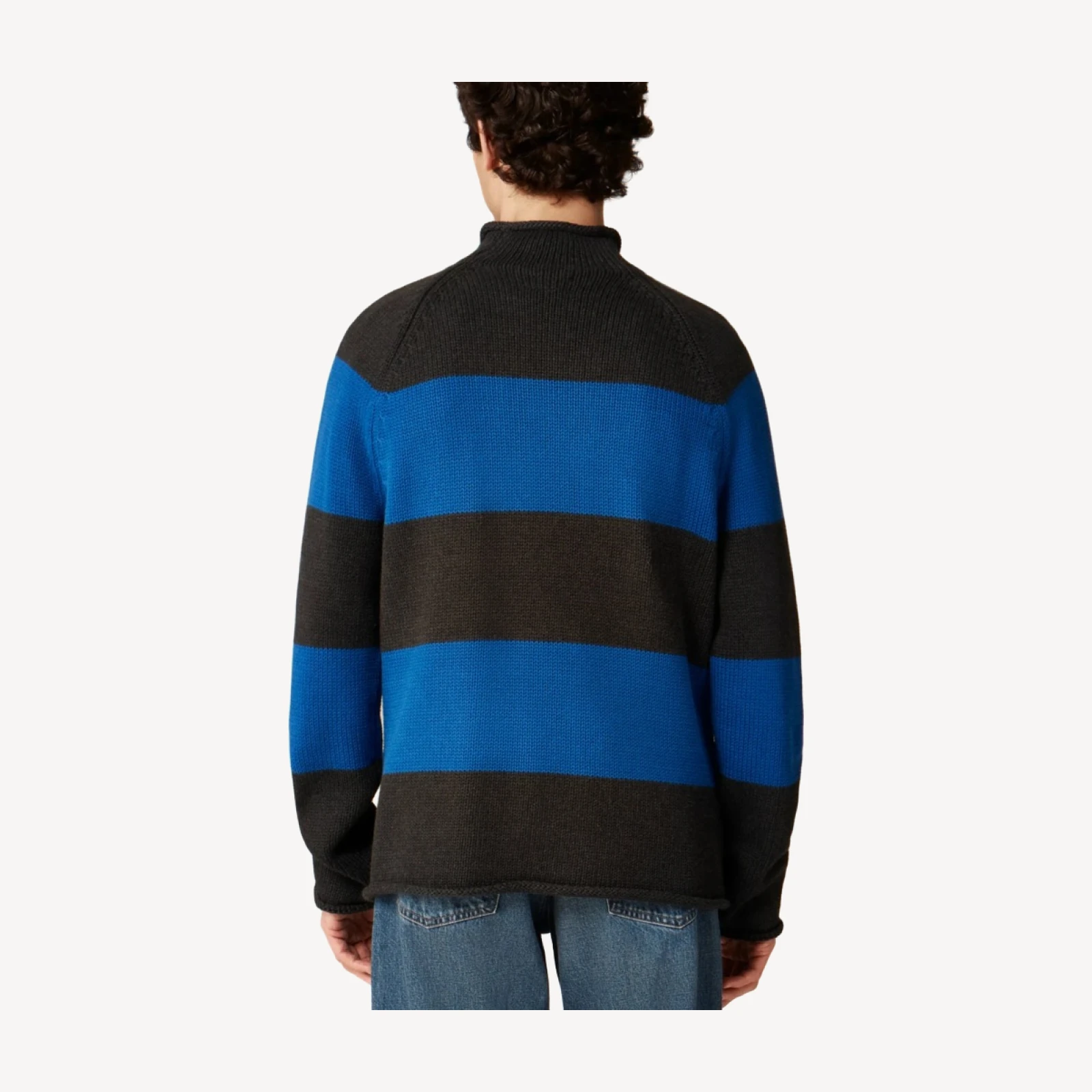 1988 Rollneck™ sweater in cotton hoop stripe
