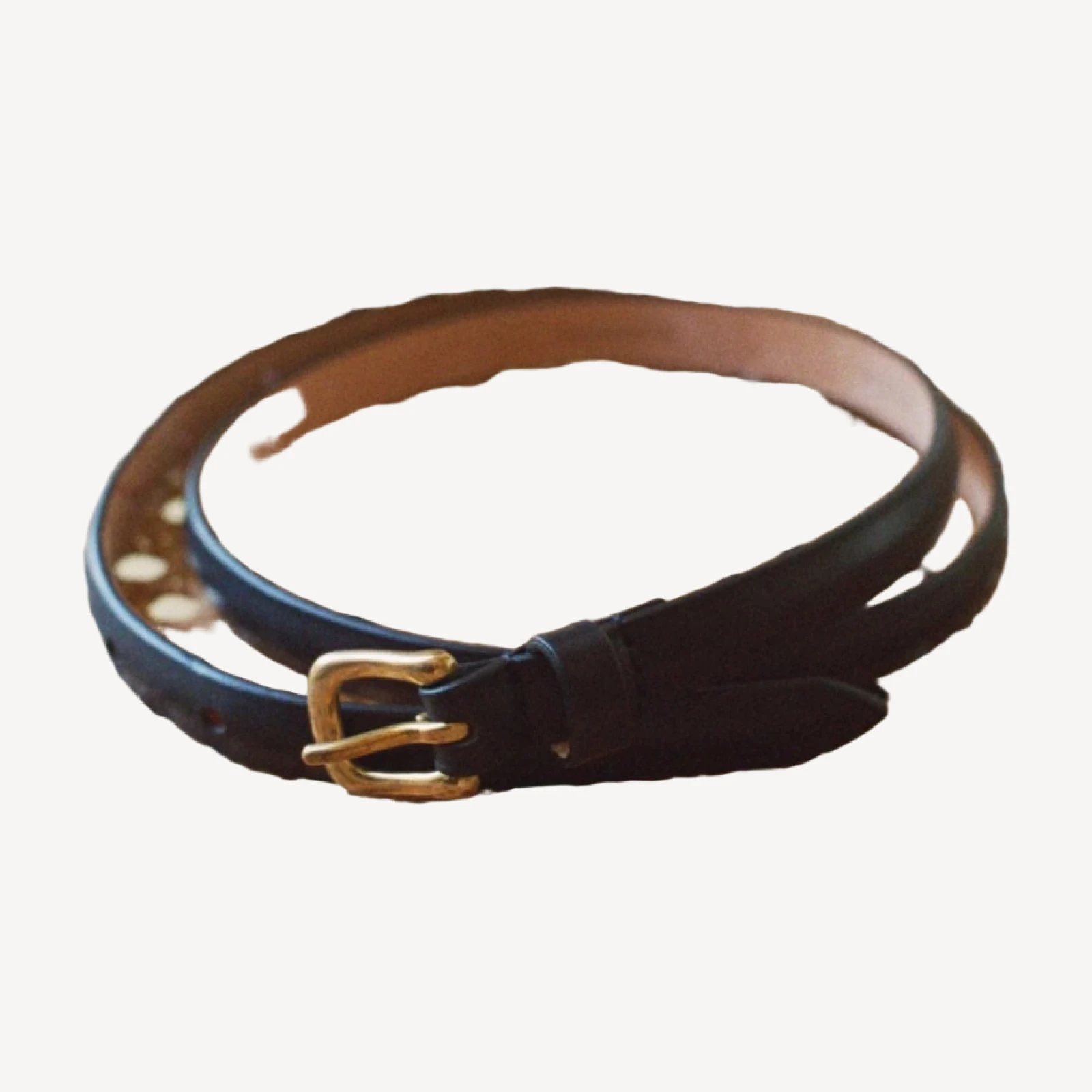 ZAZA BELT -- BLACK LEATHER