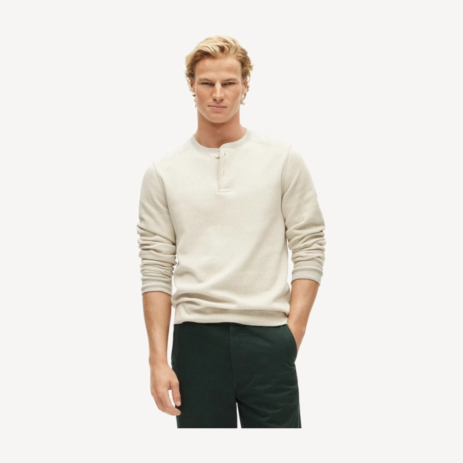 Wallace & Barnes thermal-knit henley