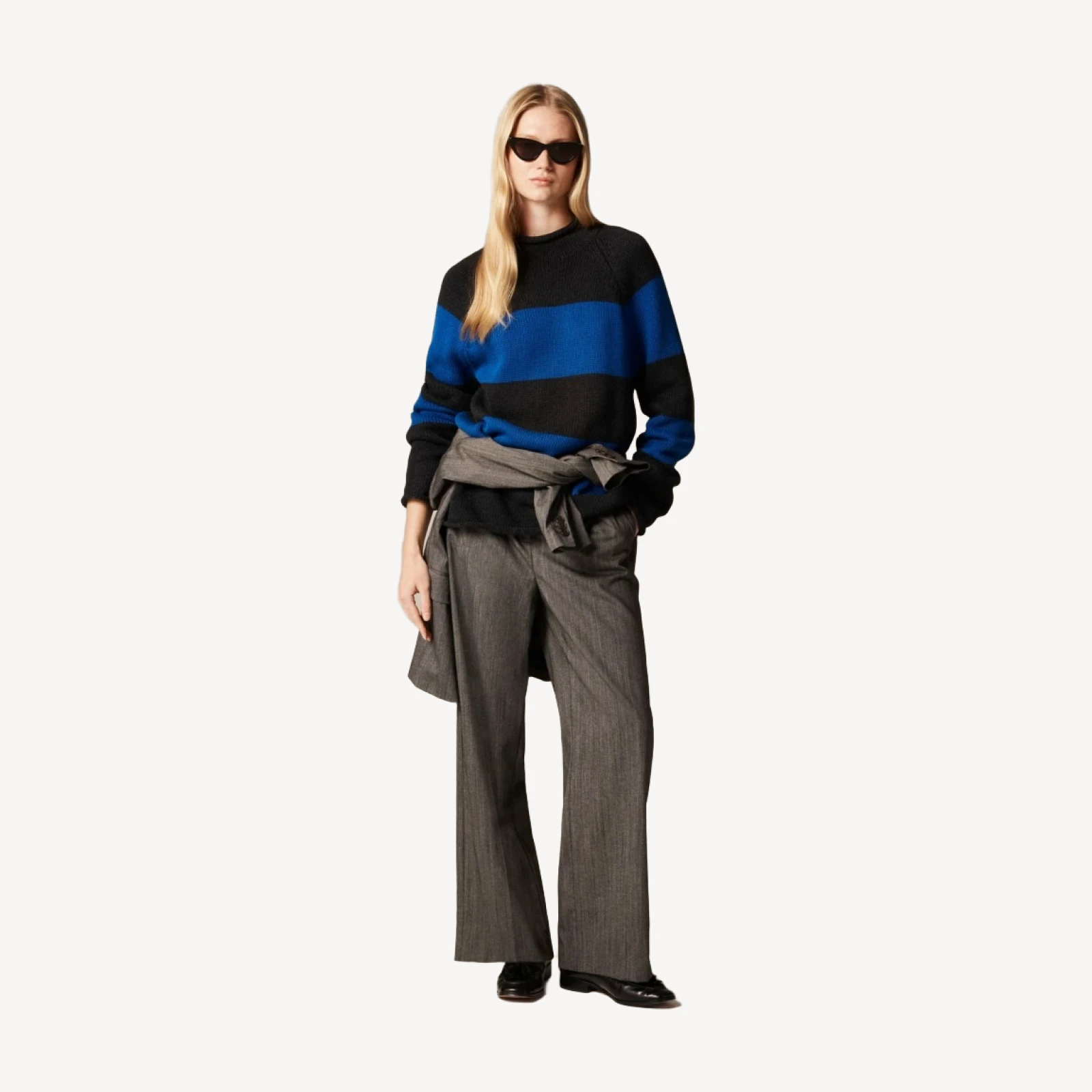 1988 Rollneck™ sweater in cotton hoop stripe