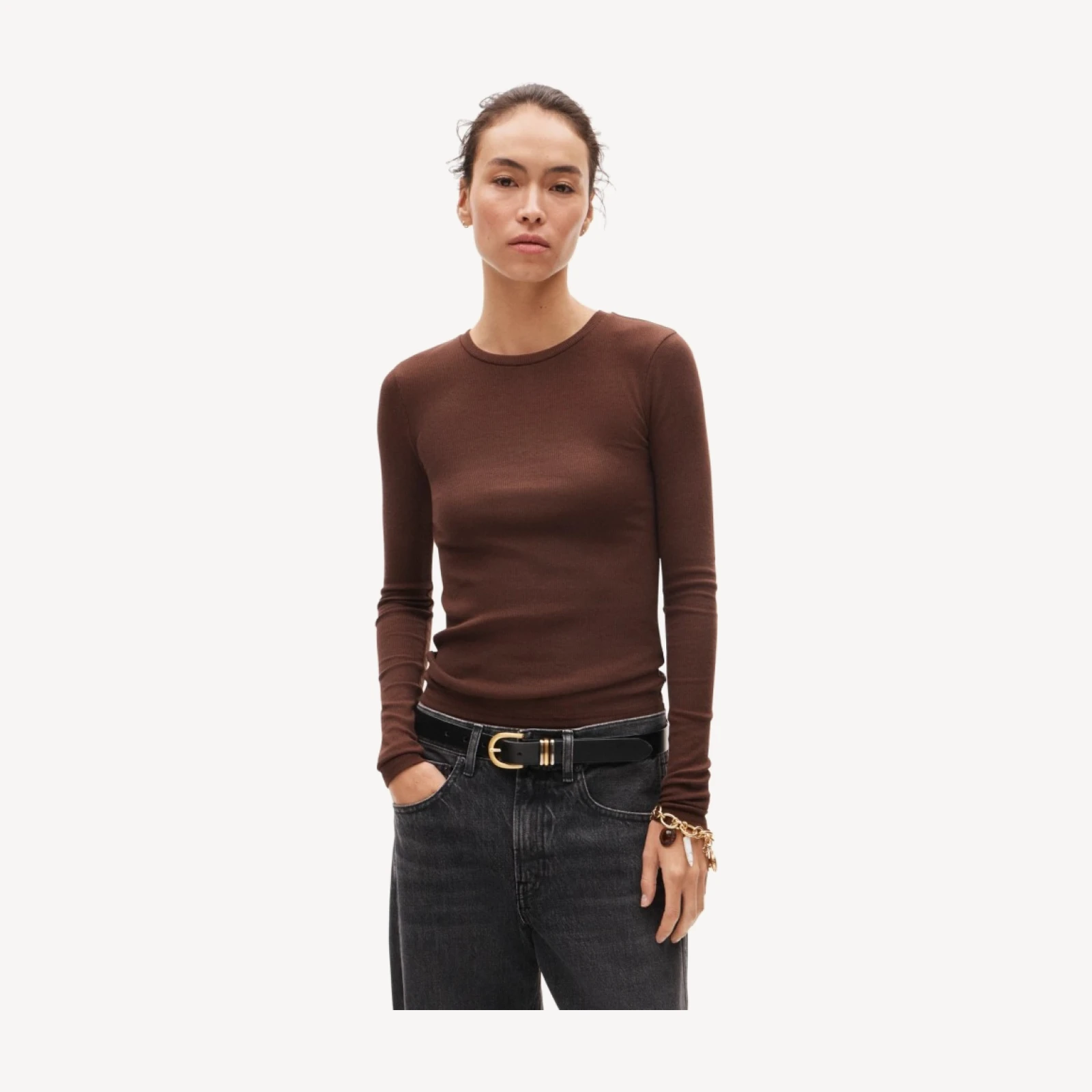Perfect rib long-sleeve T-shirt