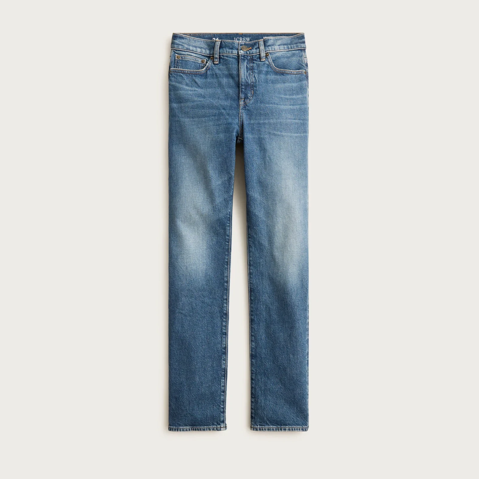 Nipped straight jean