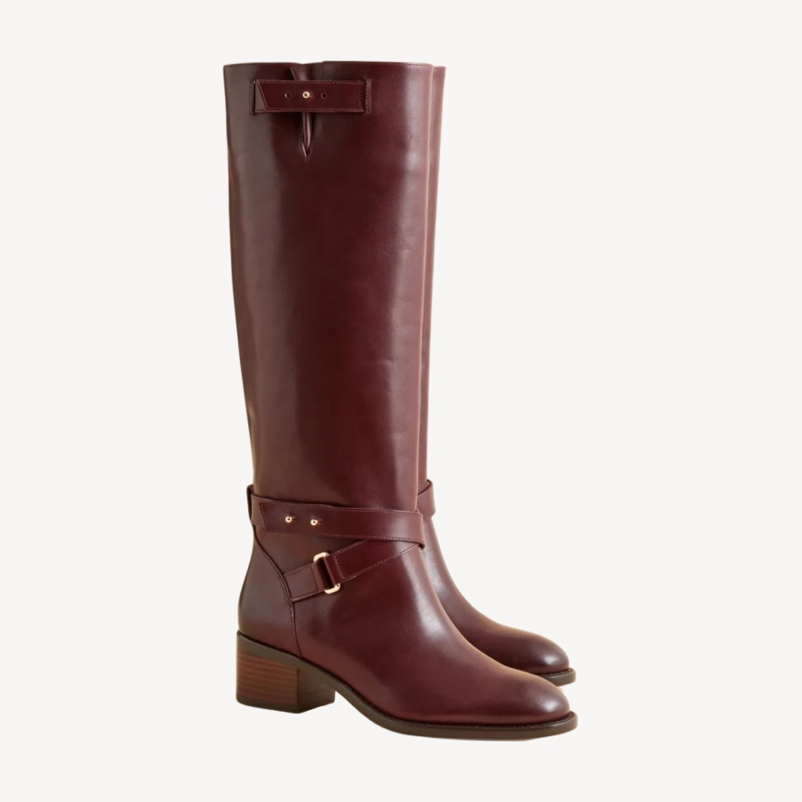 Ryder knee-high boots in leather