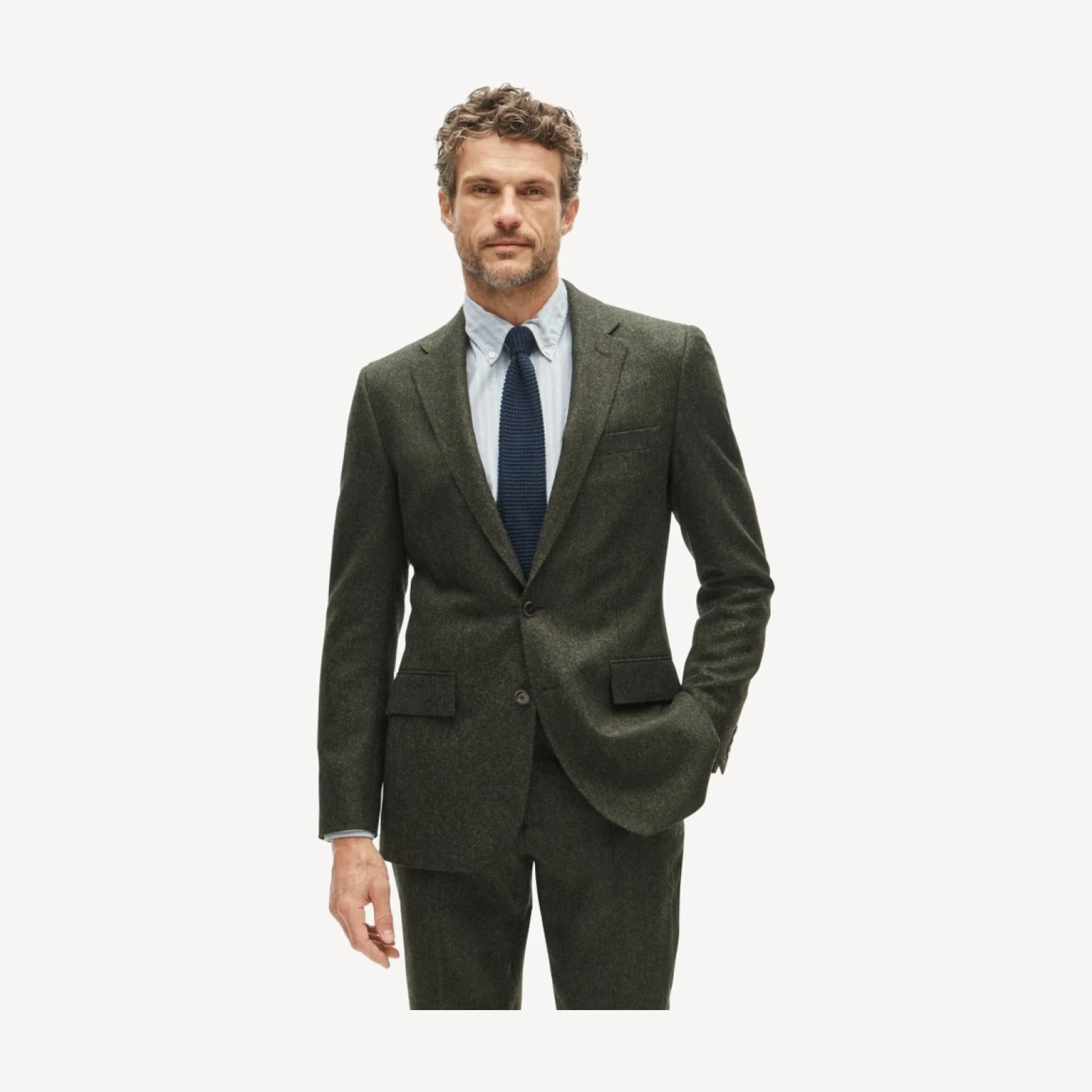 Ludlow Slim-fit suit jacket in English donegal wool tweed
