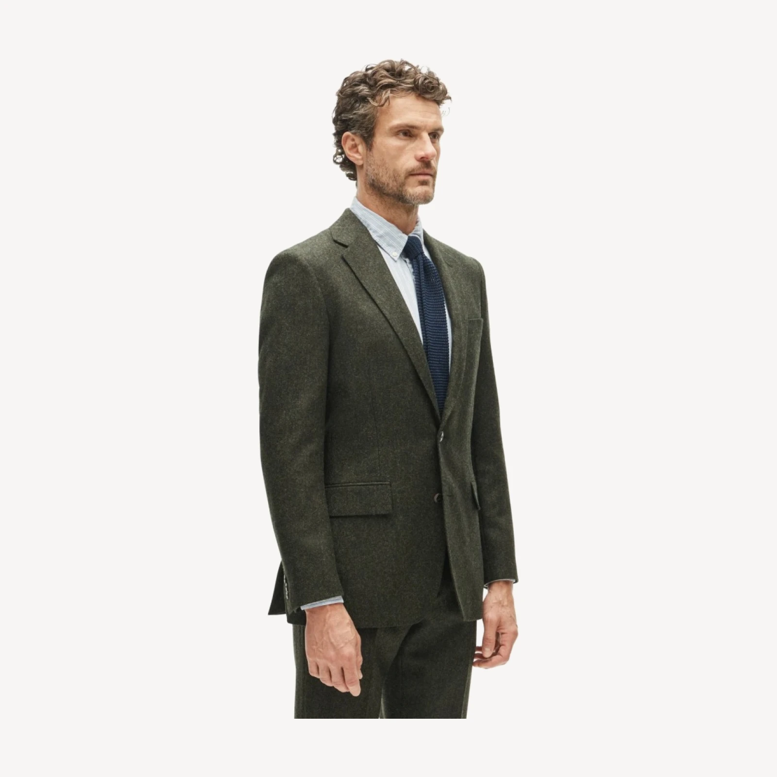 Ludlow Slim-fit suit jacket in English donegal wool tweed