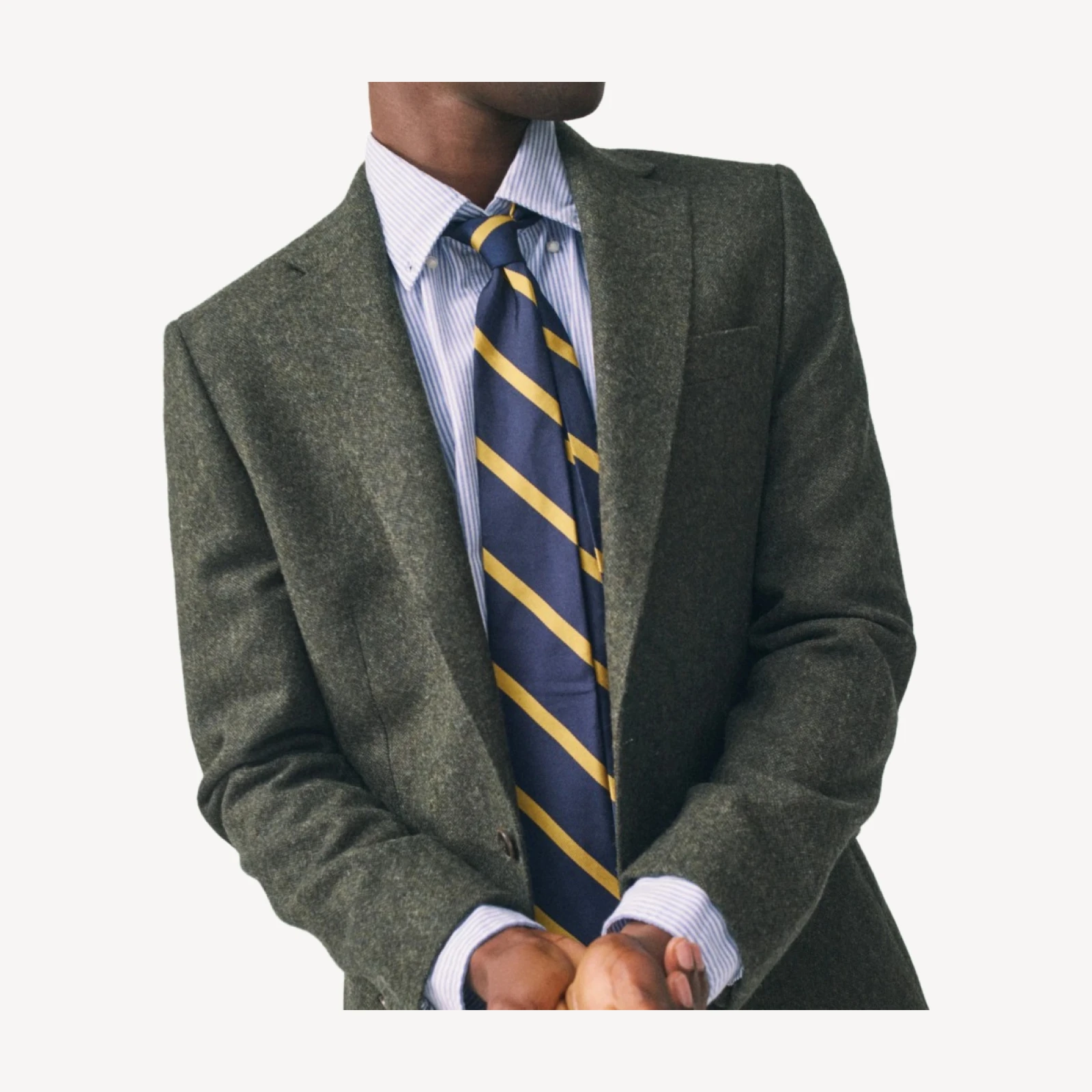 Ludlow Slim-fit suit jacket in English donegal wool tweed