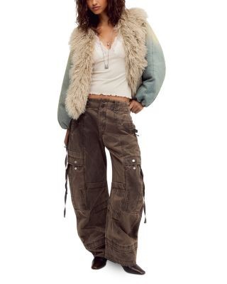Free People Waterloo Faux Fur Collar Puffer Jacket