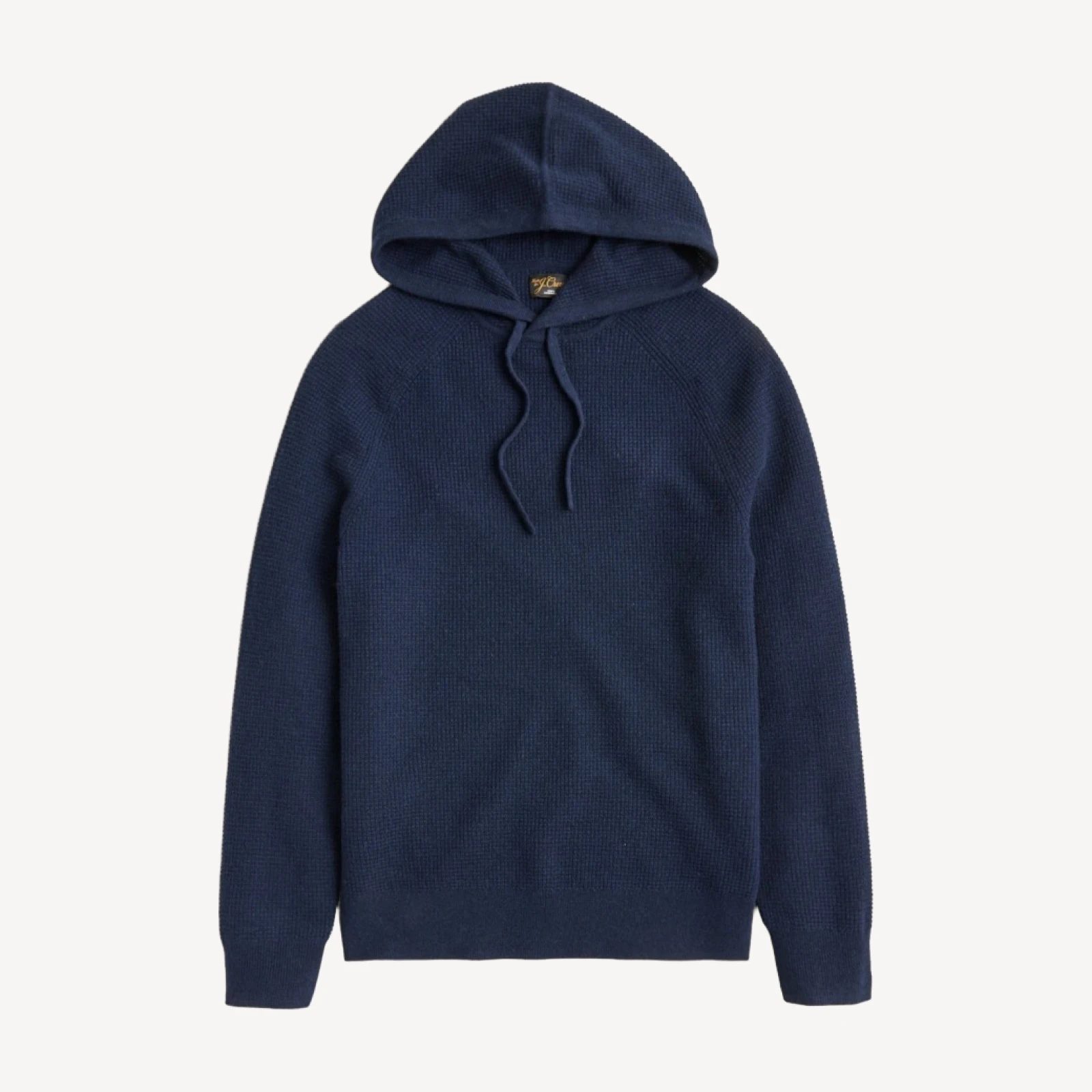 Cashmere waffle hooded sweater