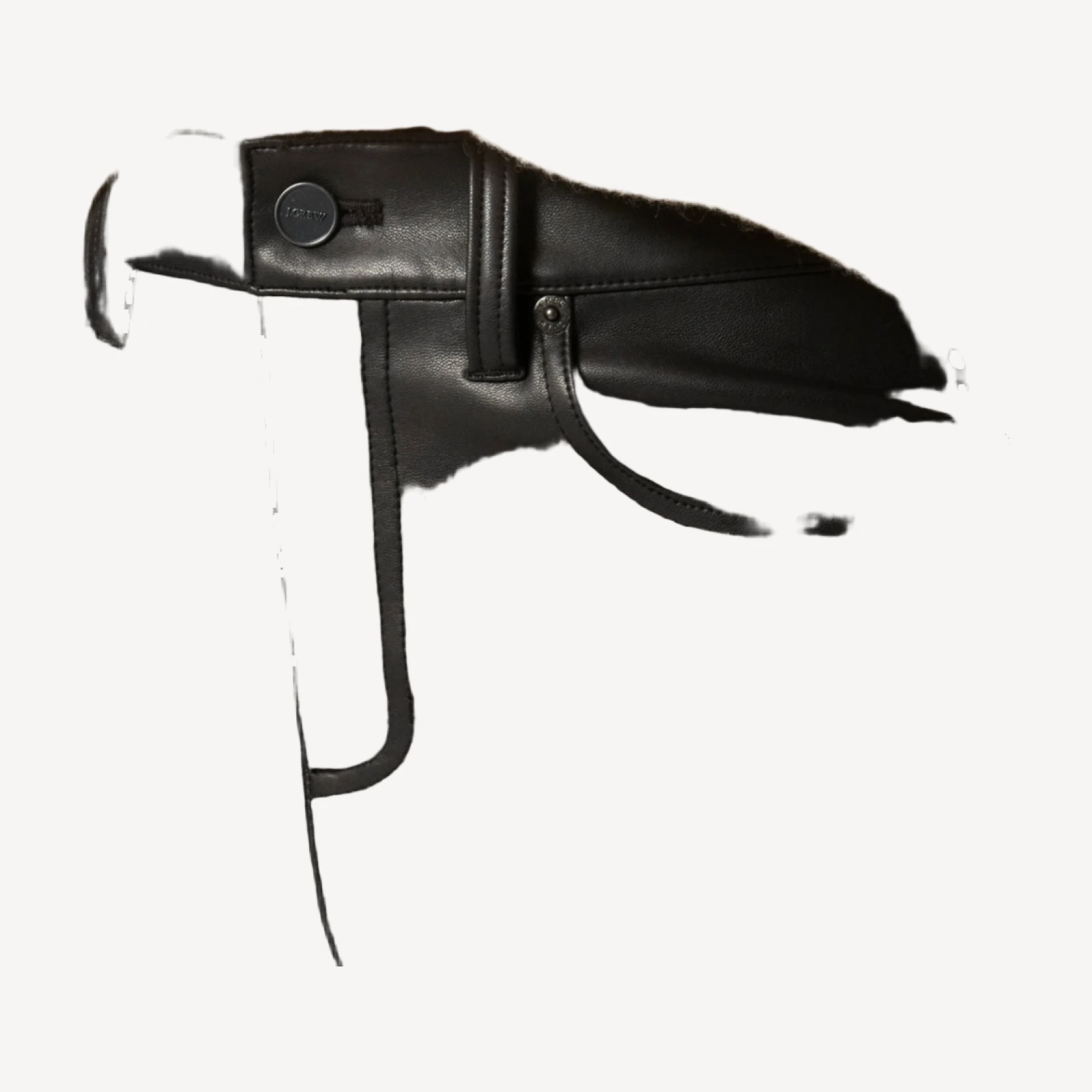 Nipped straight pant in faux leather