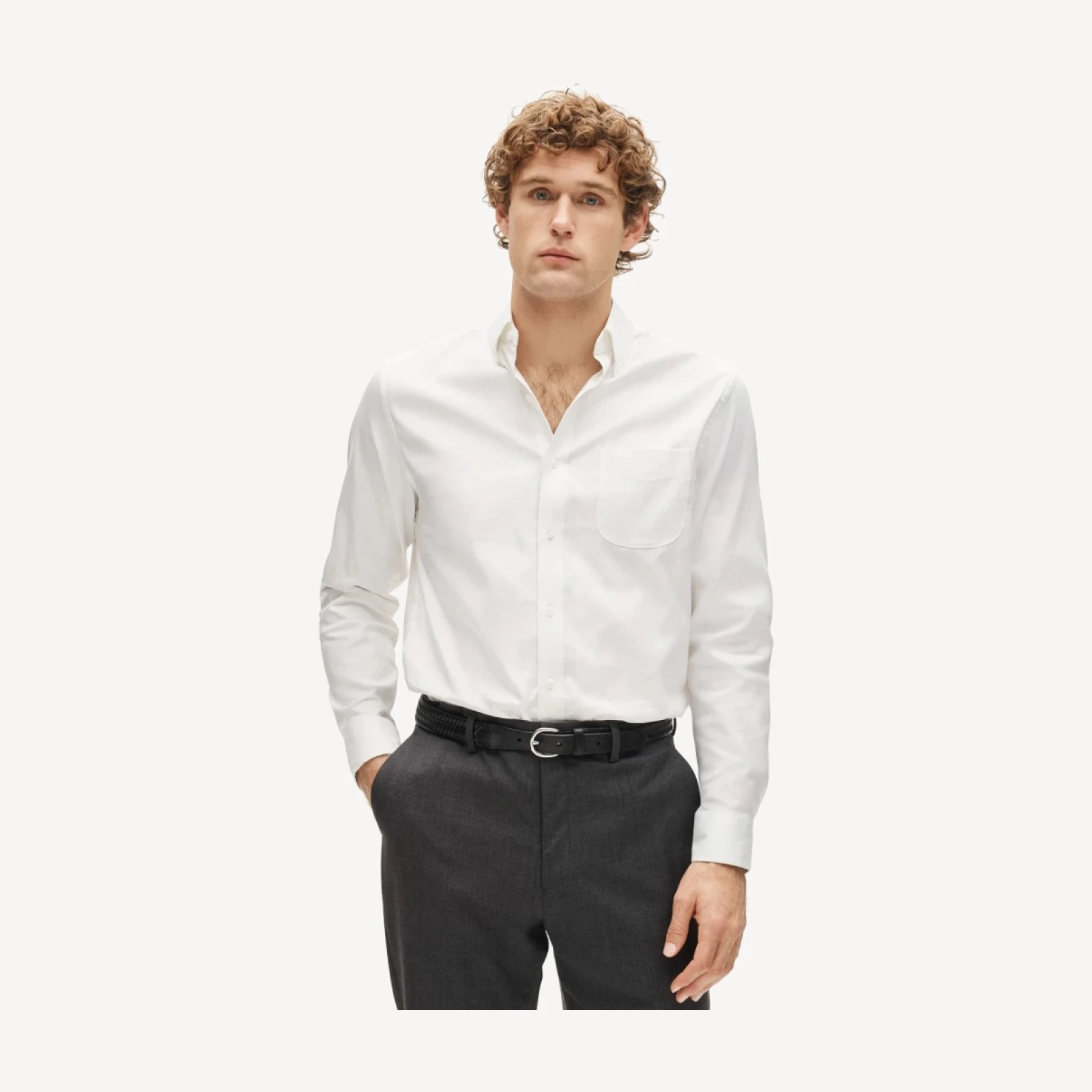 Bowery performance stretch oxford shirt with button-down collar