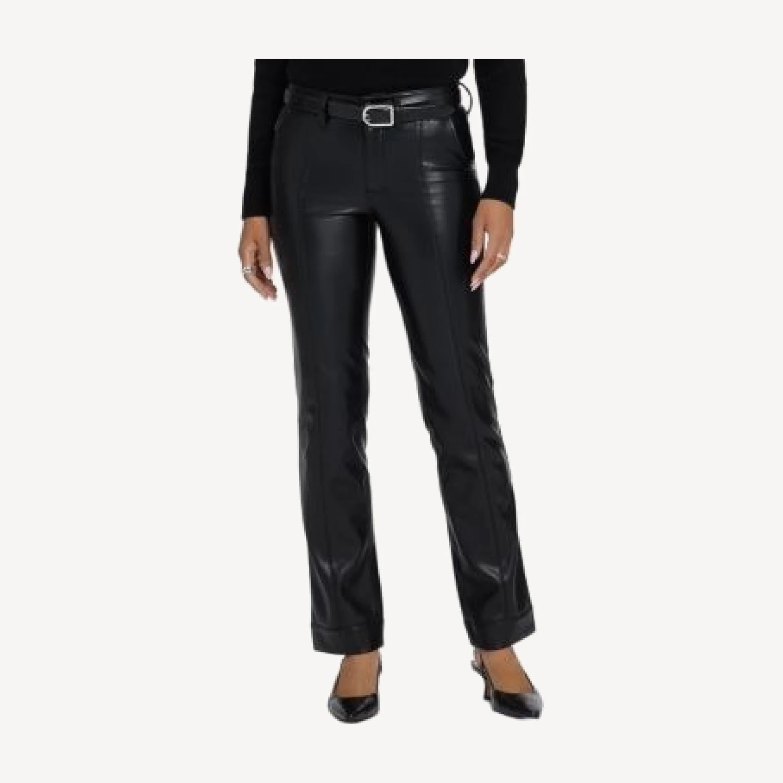 Nydj Marilyn Faux Leather Straight Leg Pants
