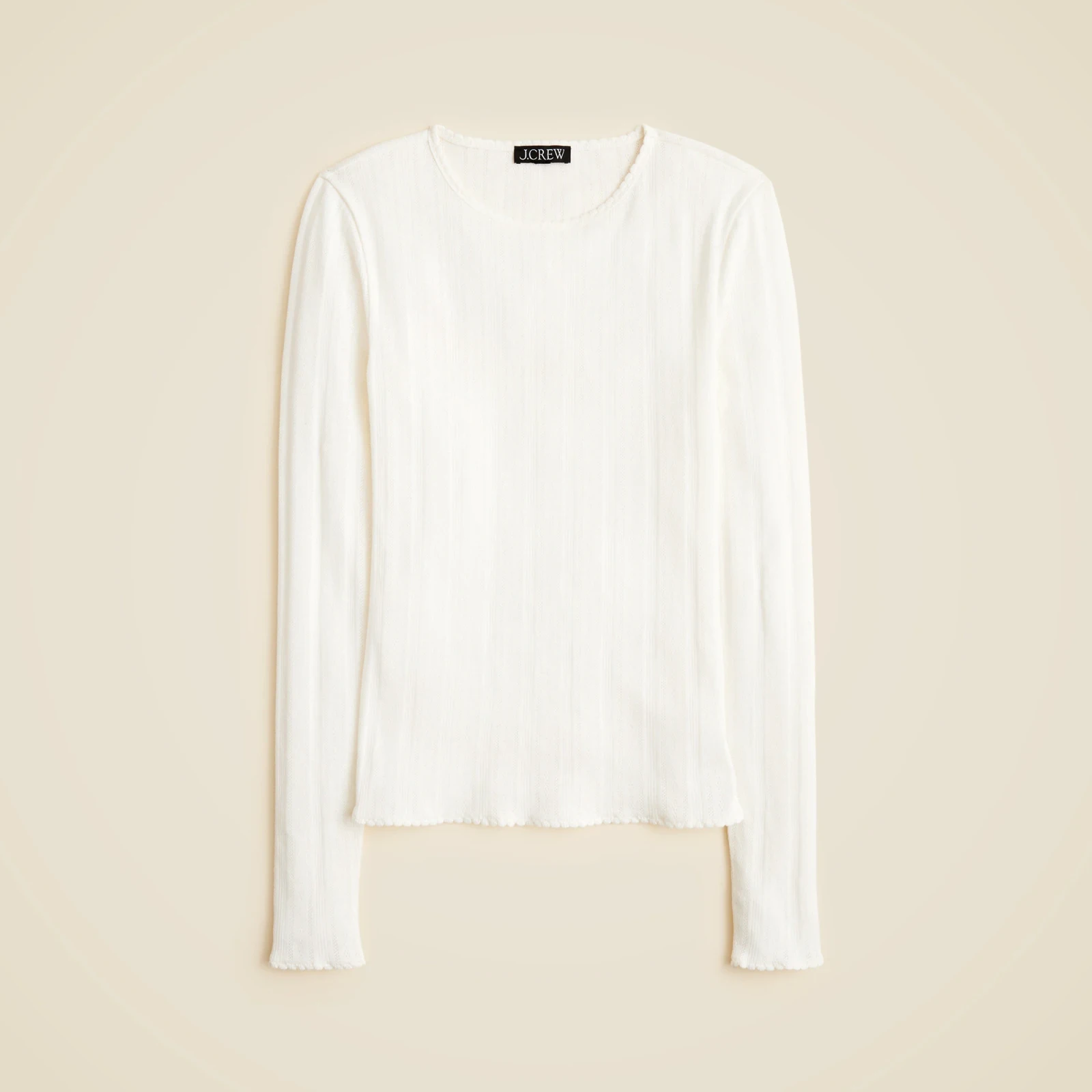 New pointelle long-sleeve T-shirt