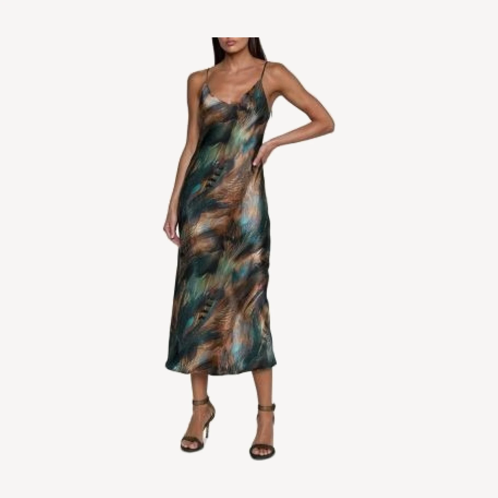 L'Agence Seridie Mid Length Slip Dress