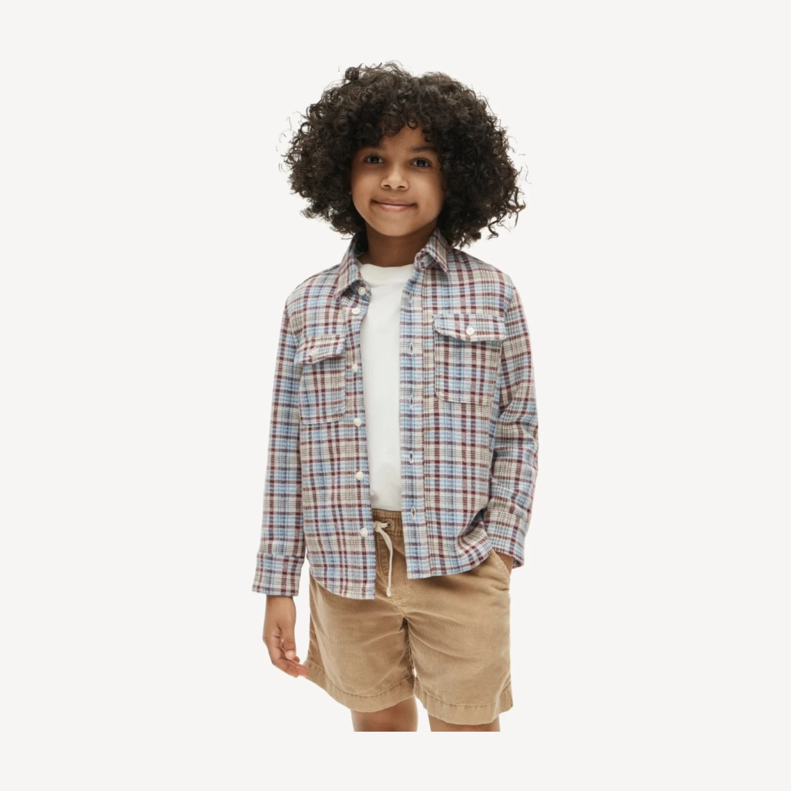 Kids' lightweight Seaboard soft-knit shirt in plaid