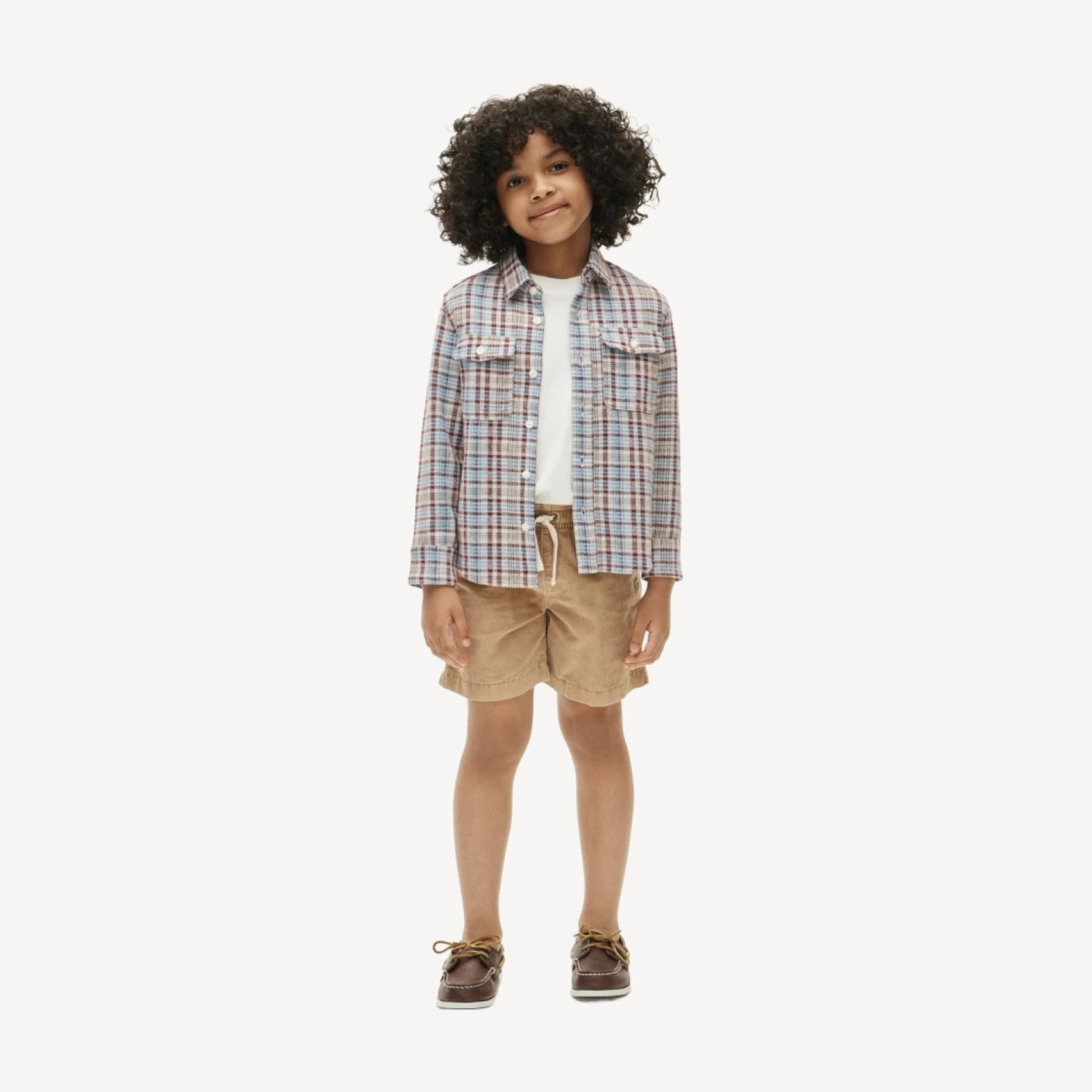 Kids' lightweight Seaboard soft-knit shirt in plaid