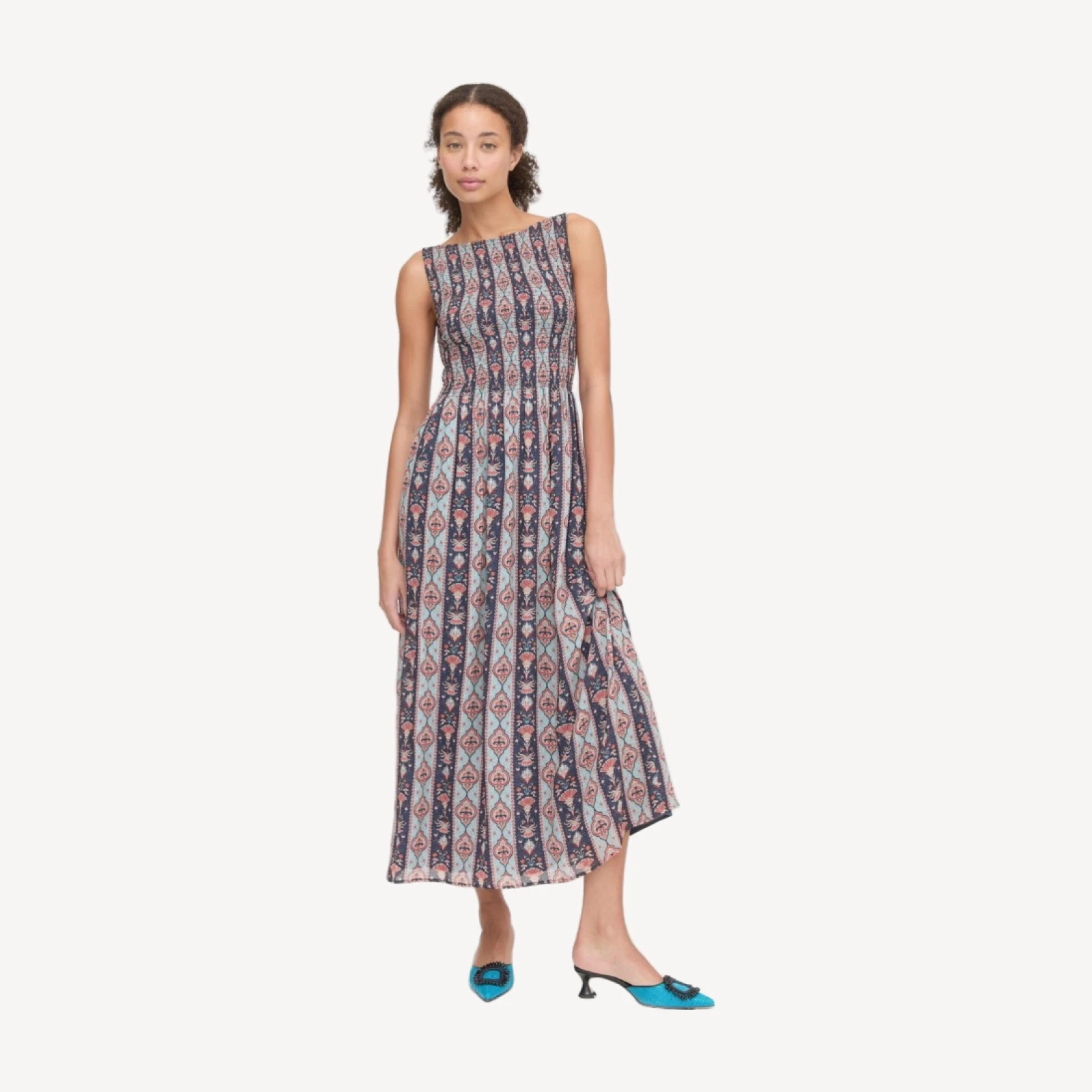 The Cosima Nap Dress - Navy Emma Stripe