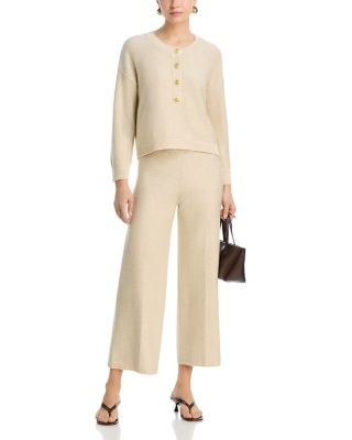L'Agence Hadassah Loop Knit Henley Sweater