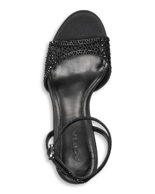 Aqua Women's Naya Embellished Mesh High Heel Sandals - Exclusive