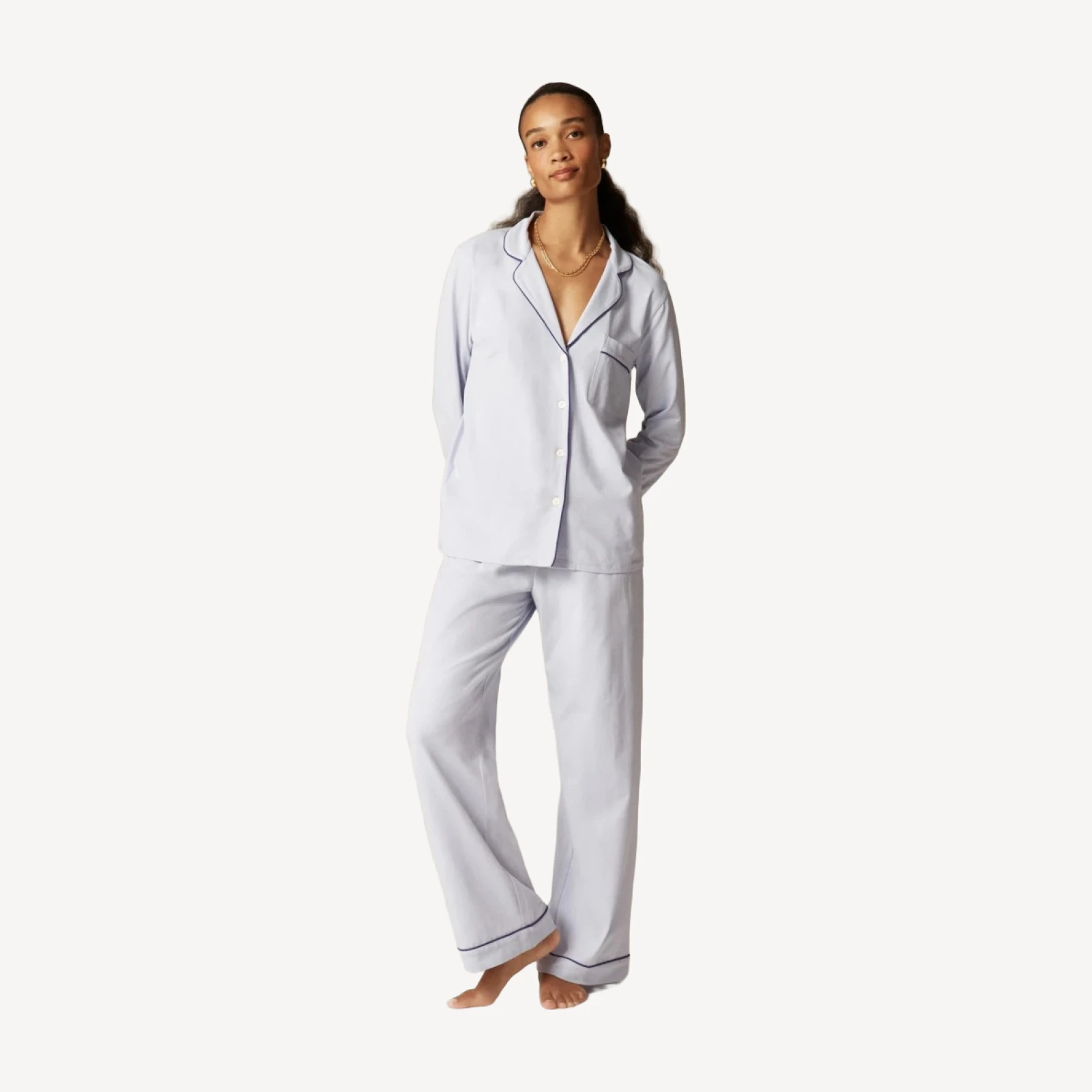 Dreamy cotton-blend pajama pant set