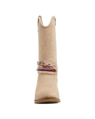 Steve Madden Girls' Ember Embellished Stacked Heel Boots Little Kid, Big Kid