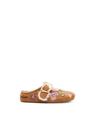 Steve Madden Girls' Jcloudye Cozy Faux Fur Trim Moccasins Little Kid, Big Kid