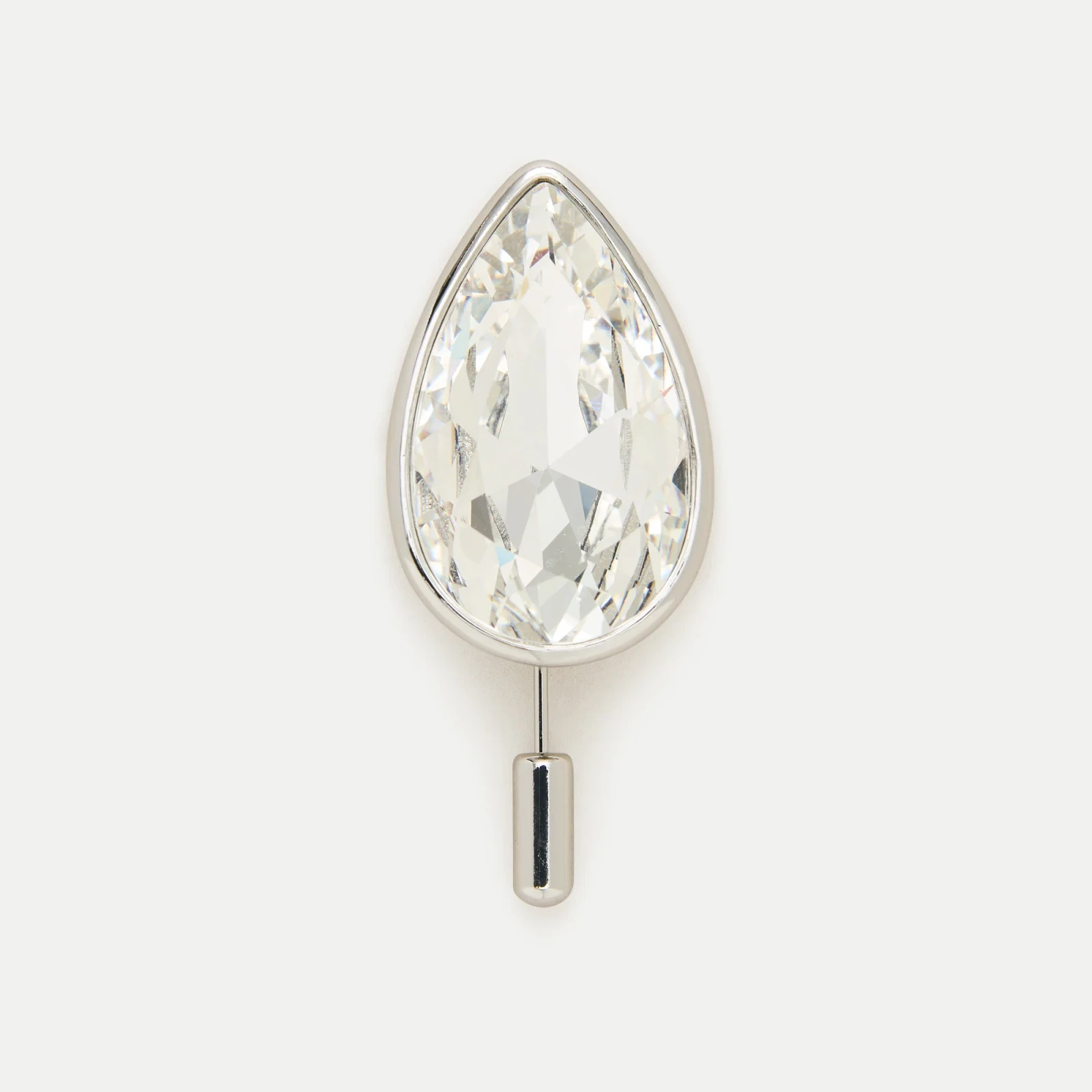 Teardrop crystal brooch