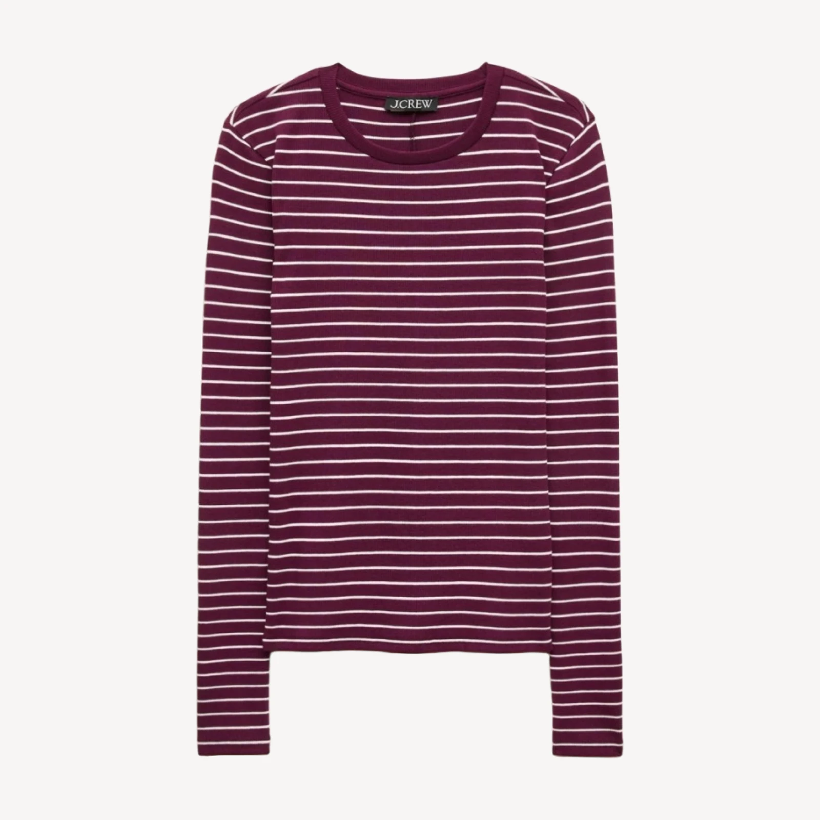 Perfect rib long-sleeve T-shirt in stripe