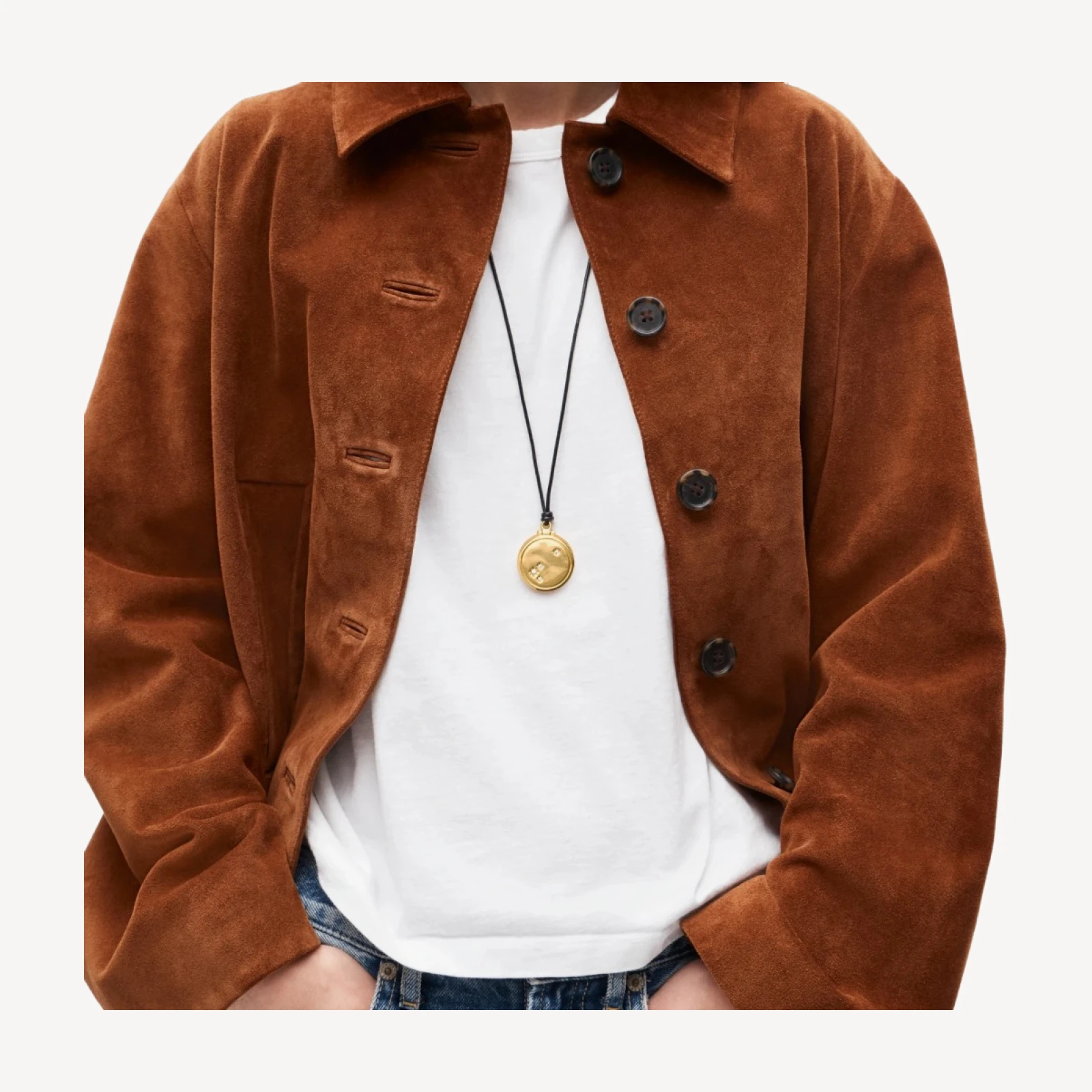 Compact-mirror pendant necklace